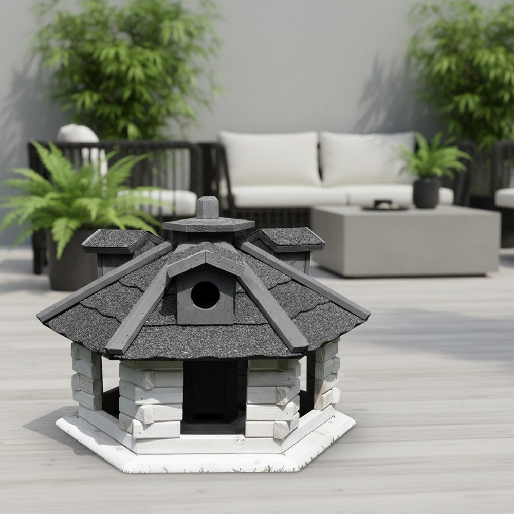 Melko Vogelhaus Vogelfutterhaus Vogelhäuschen Vogelvilla 48 CM Futtersilo F günstig online kaufen