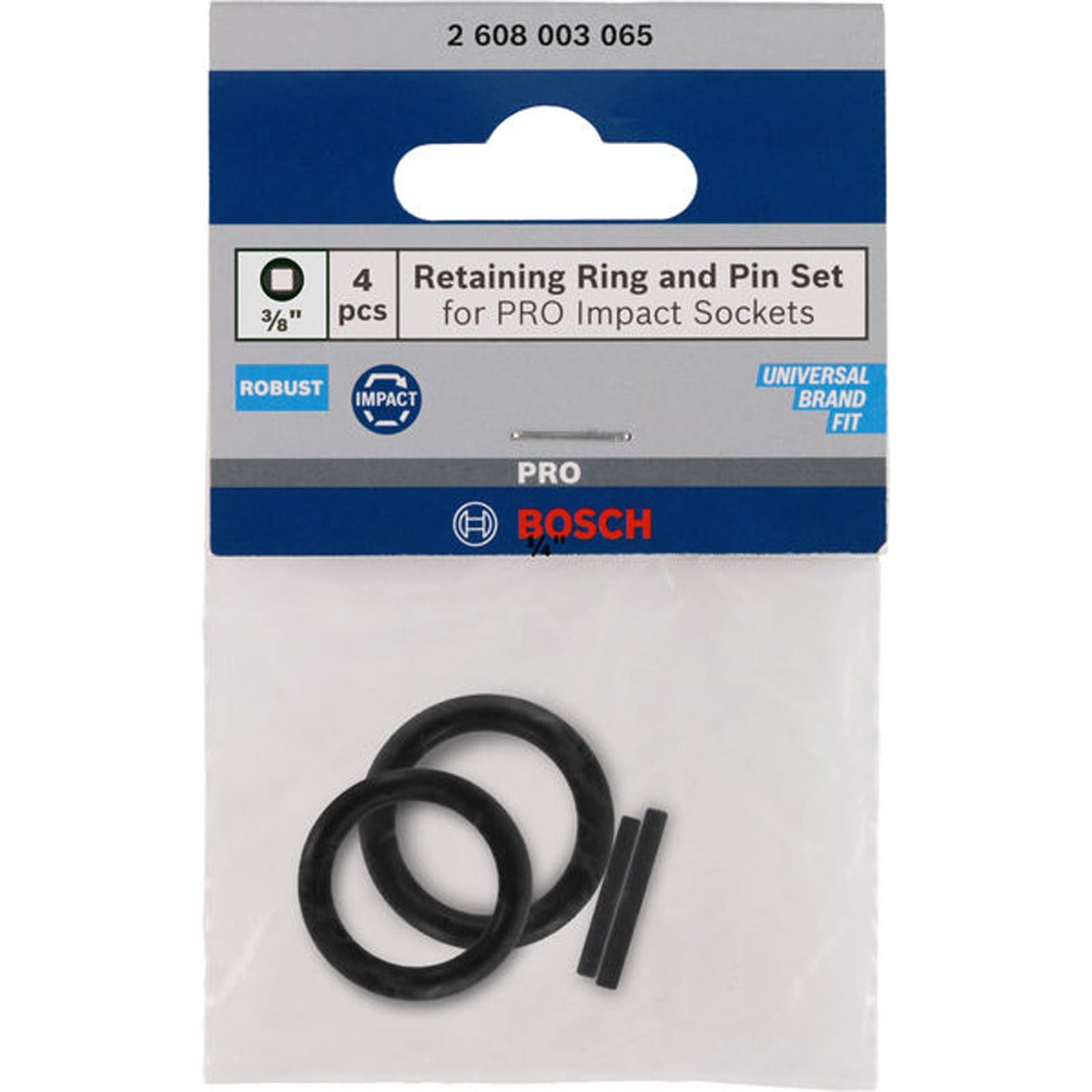 BOSCH Stecknuss Bosch Haltering und Stift für PRO Impact Steckschlüsseleinsätze, 3/8 Z