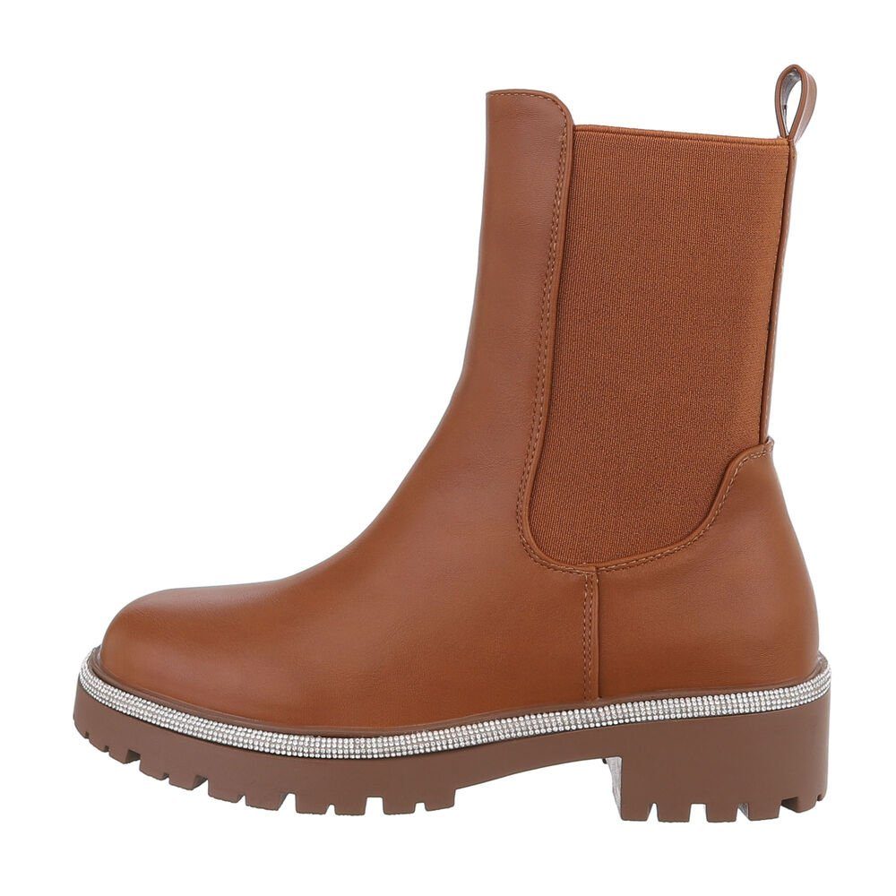 Ital-Design Damen Freizeit Plateaustiefelette (84338380) Blockabsatz günstig online kaufen