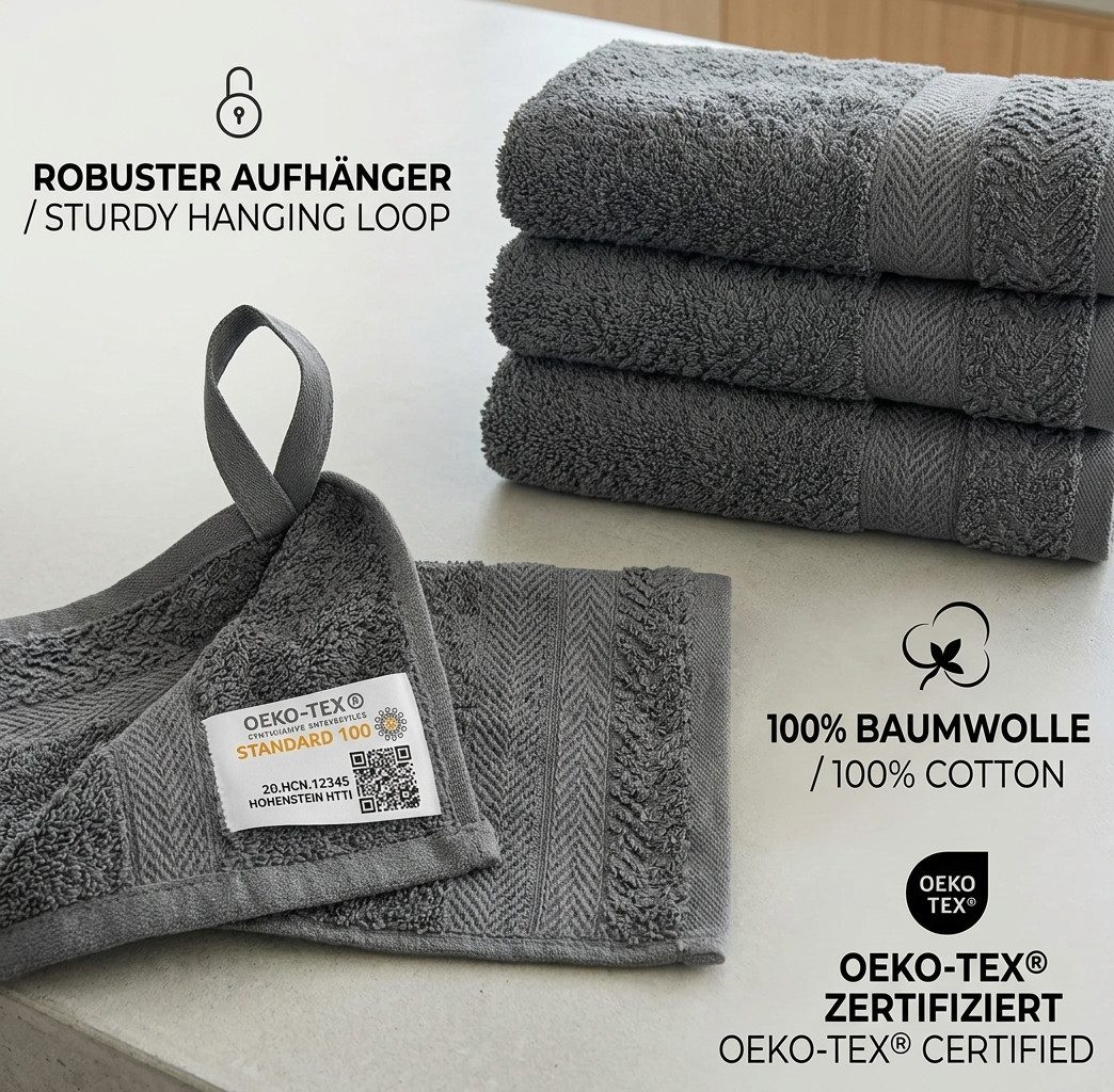 Betz Handtücher 10-teiliges Handtuch Set Premium, 100% Baumwolle (10-St), 4 Handtücher 50x100 cm, 2 Duschtücher 70x140 cm, 2 Gästetücher 30x50 – Bild 4 von 5