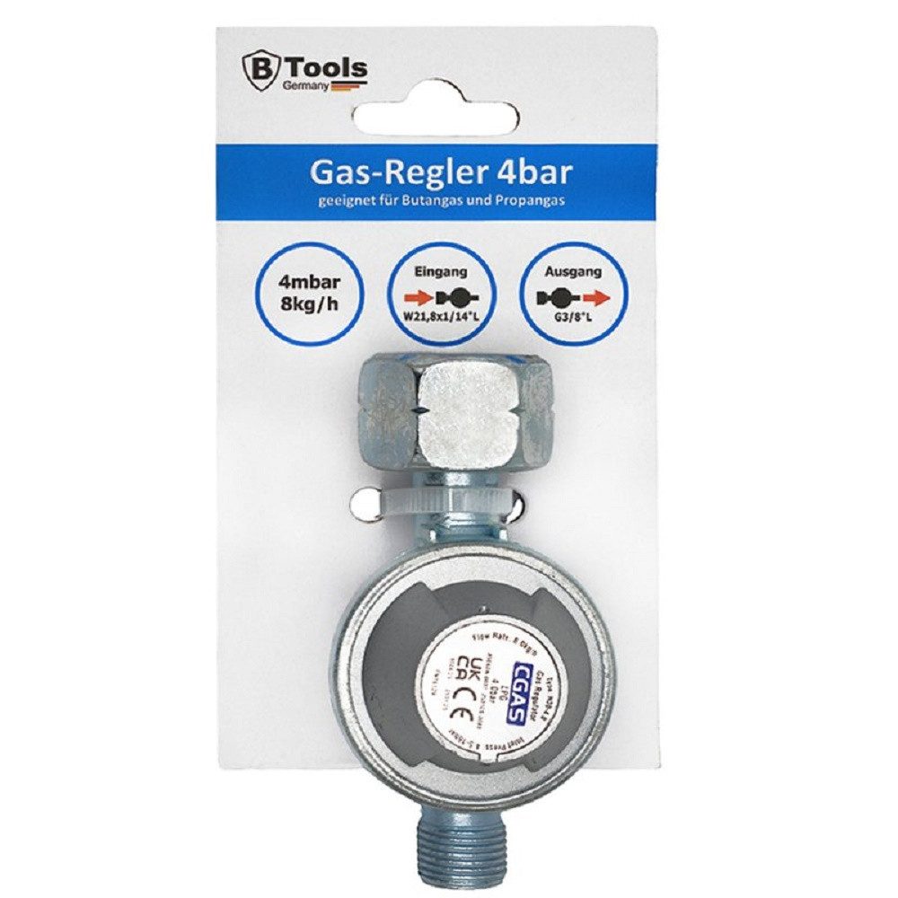 Bahama Warenvertriebs GmbH Druckminderer 36336, 4 mbar, (1-St), Konstante Gasregulierung für sichere und stabile Nutzung