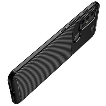 CoverKingz Handyhülle Hülle für Motorola Moto G30 Handyhülle Silikon Case Cover Etui 16,5 cm (6,5 Zoll), Handyhülle Bumper Silikoncover Softcase Carbonfarben