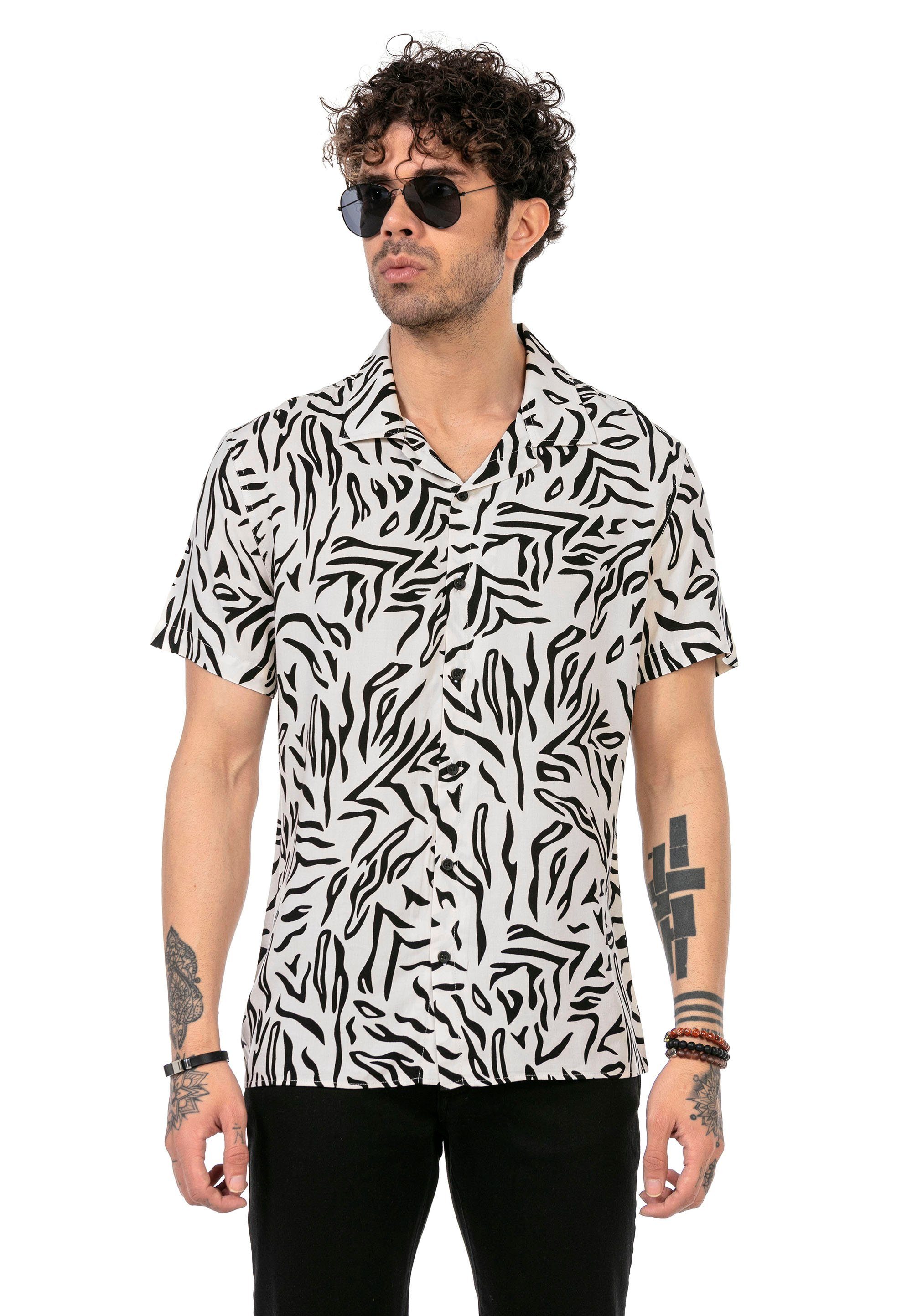 RedBridge Kurzarmhemd Dundee mit Animalprint