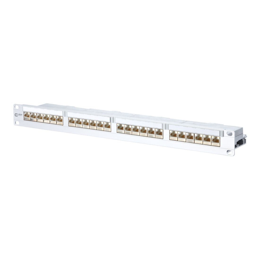 Metz Connect Trittleiter BTR NETCOM 24-Port Panel E-DAT C6 1HE Alu modular LSA TN MP24 mod