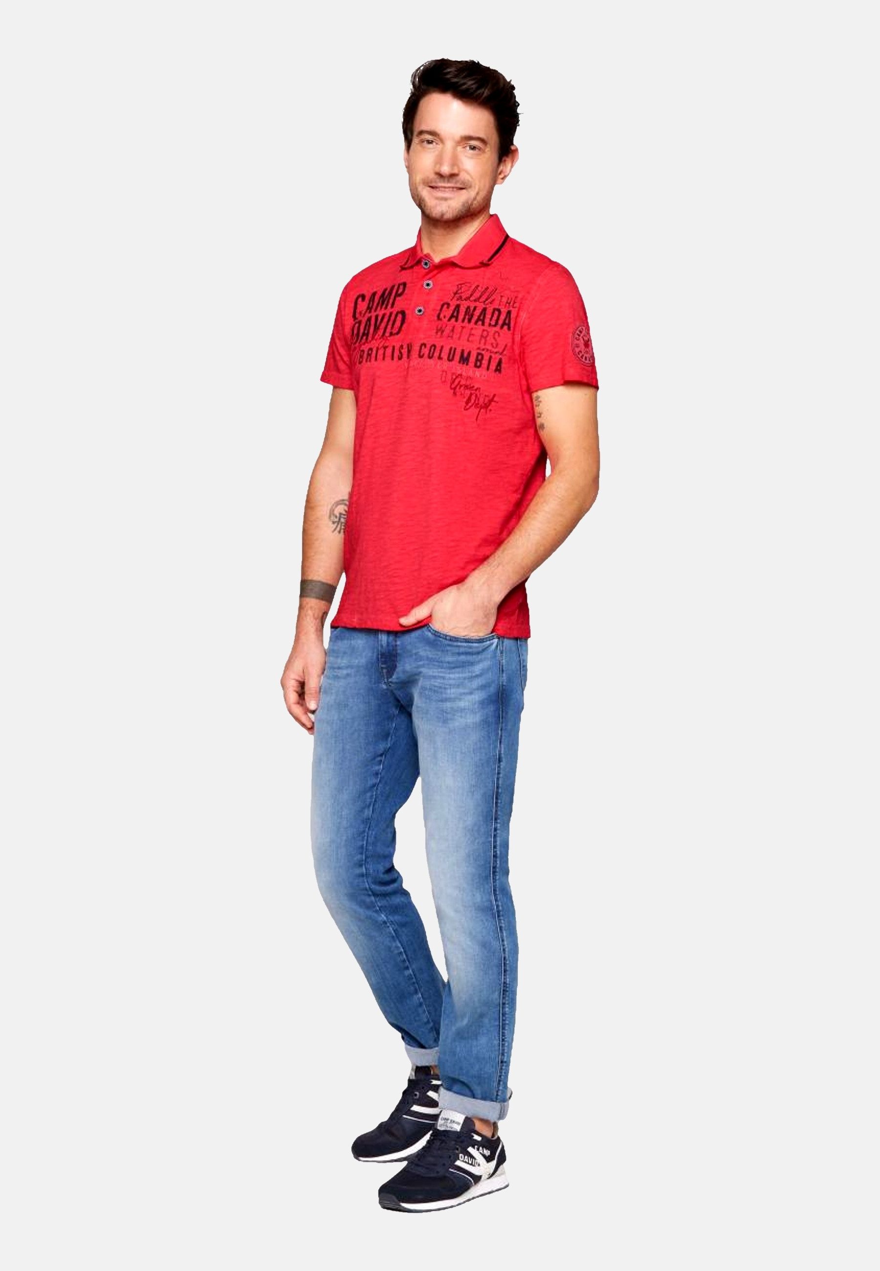 CAMP DAVID Poloshirt Poloshirt Kurzarmshirt (1-tlg., günstig online kaufen