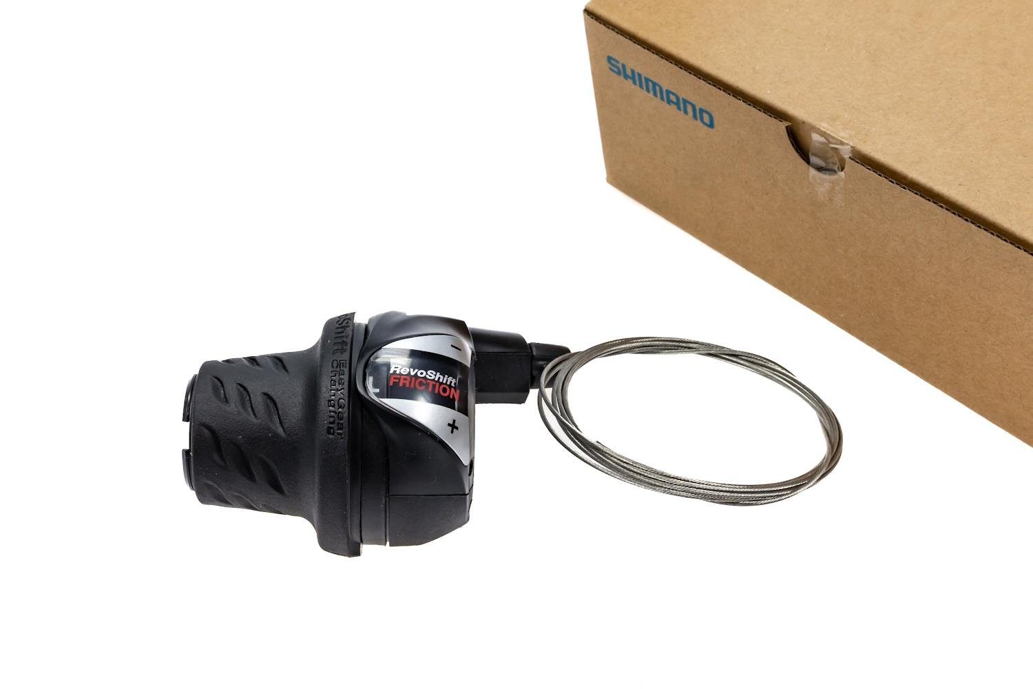 Shimano Schaltung Shimano 3-fach Revoshift Griff Microraster Schaltung inkl. Schaltzug