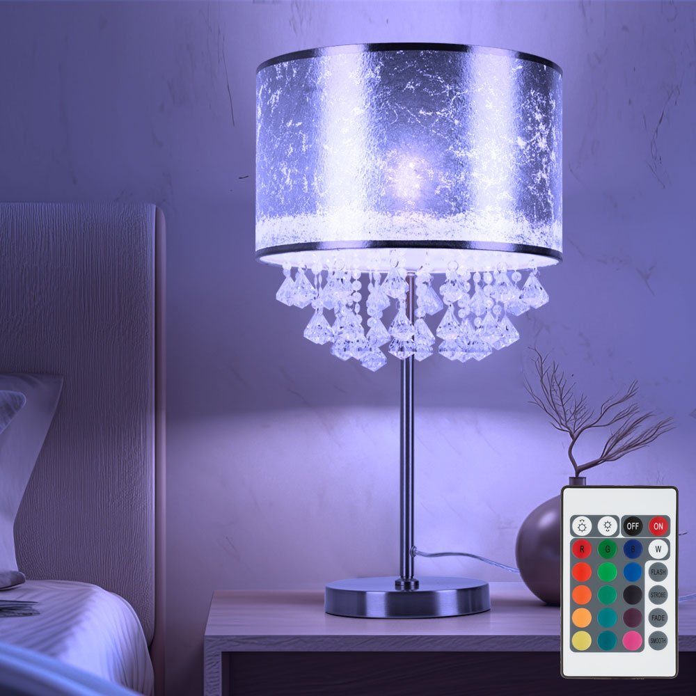 etc-shop LED Tischleuchte, inklusive, Steh Strahler Tisch Farbwechsel, Leuchte Lampe Warmweiß, Leuchtmittel Dimmer Fernbedienung