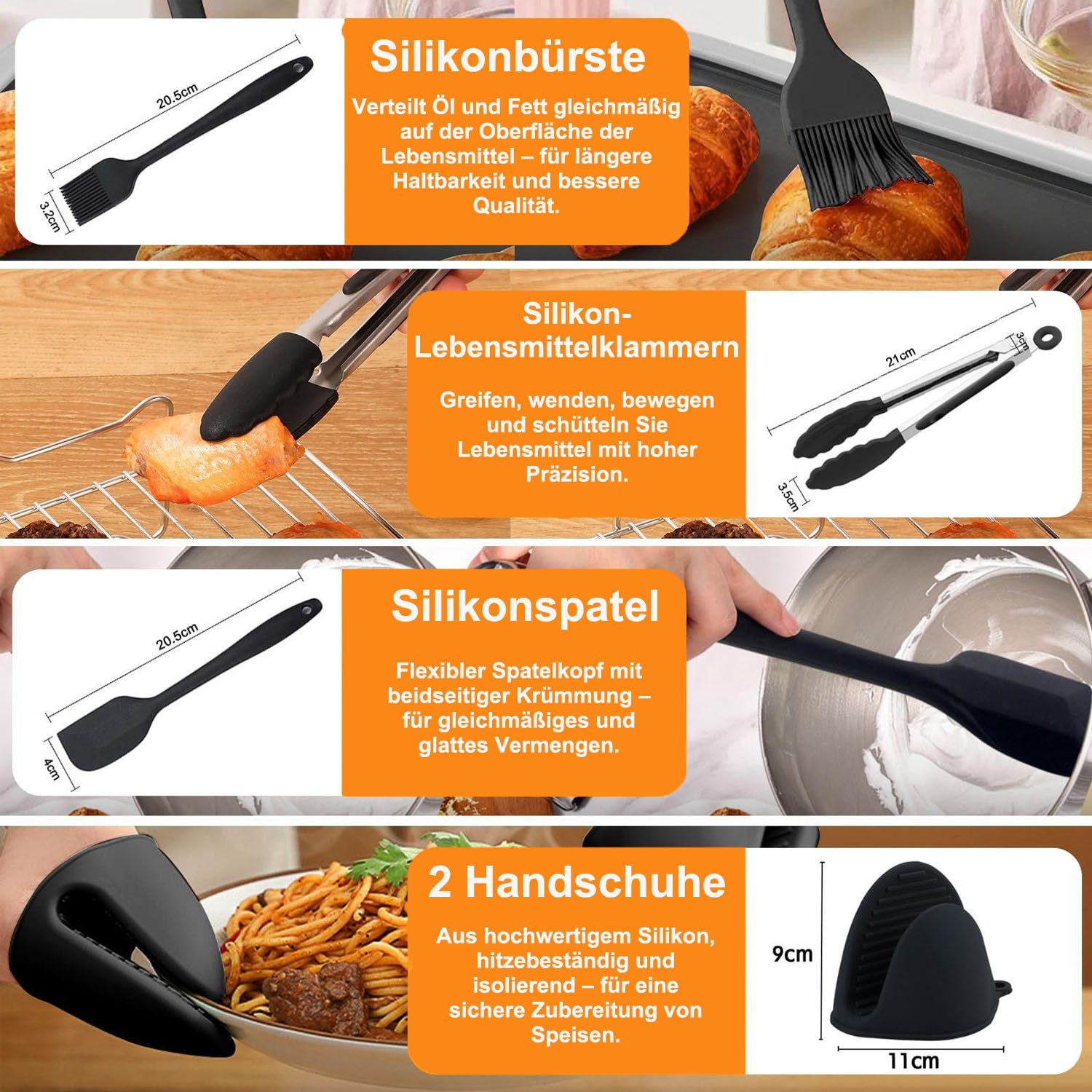 SURFOU Backform Heißluftfritteuse zubehör für Philips airfryer zubehör 28-tlg BPA-frei, (29-tlg Heißluftfritteuse Zubehör Set für Philips Airfryer Dual Basket 3 – Bild 5 von 5