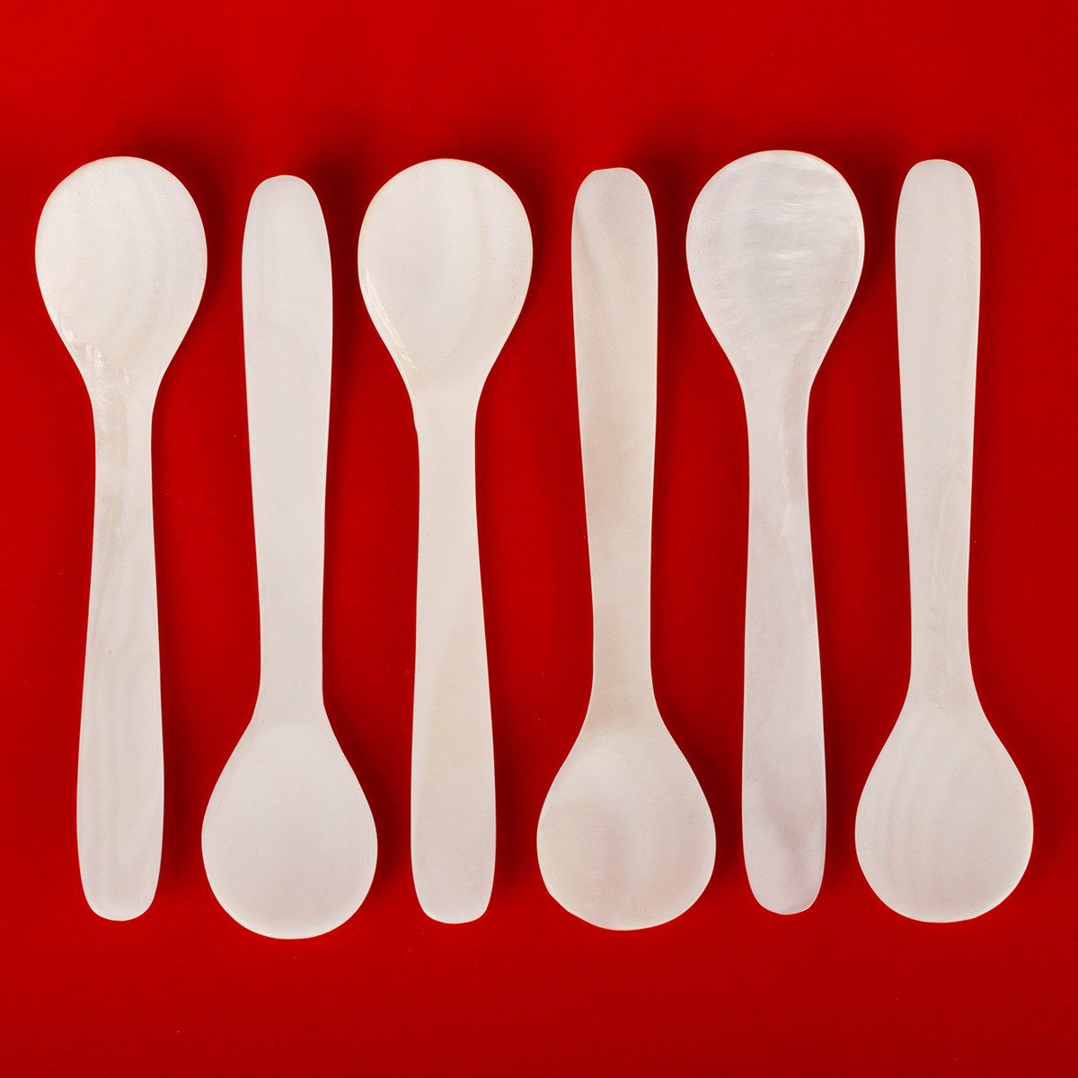 Eierlöffel SILBERKANNE Eierlöffelgarnitur Perlmutter 6-TLG. Im Etui L 12,0cm P