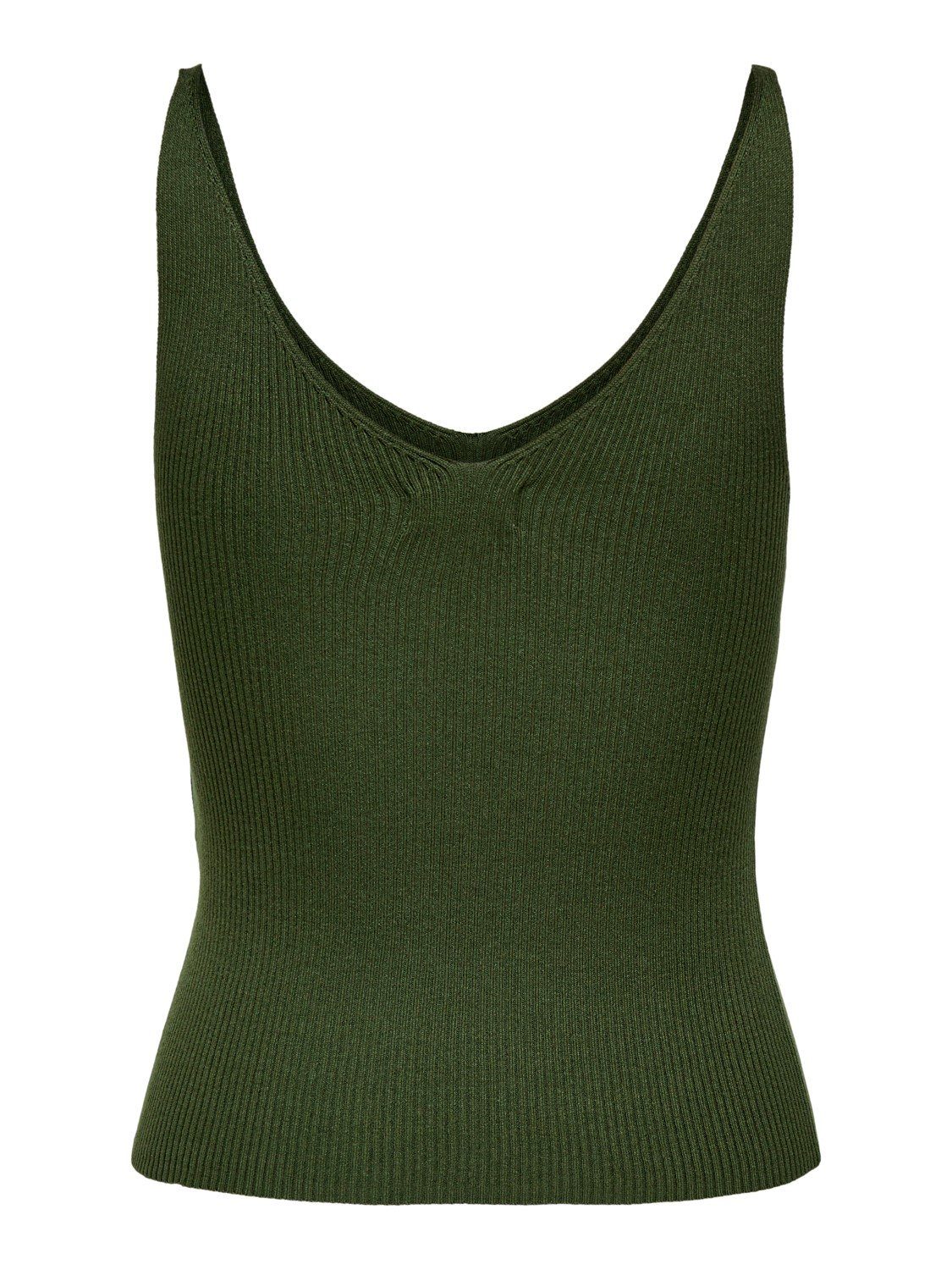Top (1-tlg) Ausschnitt in JDYNANNA YONG V-neck Tank Shirt Grün Shirttop Pullover de 3554 Oberteil JACQUELINE