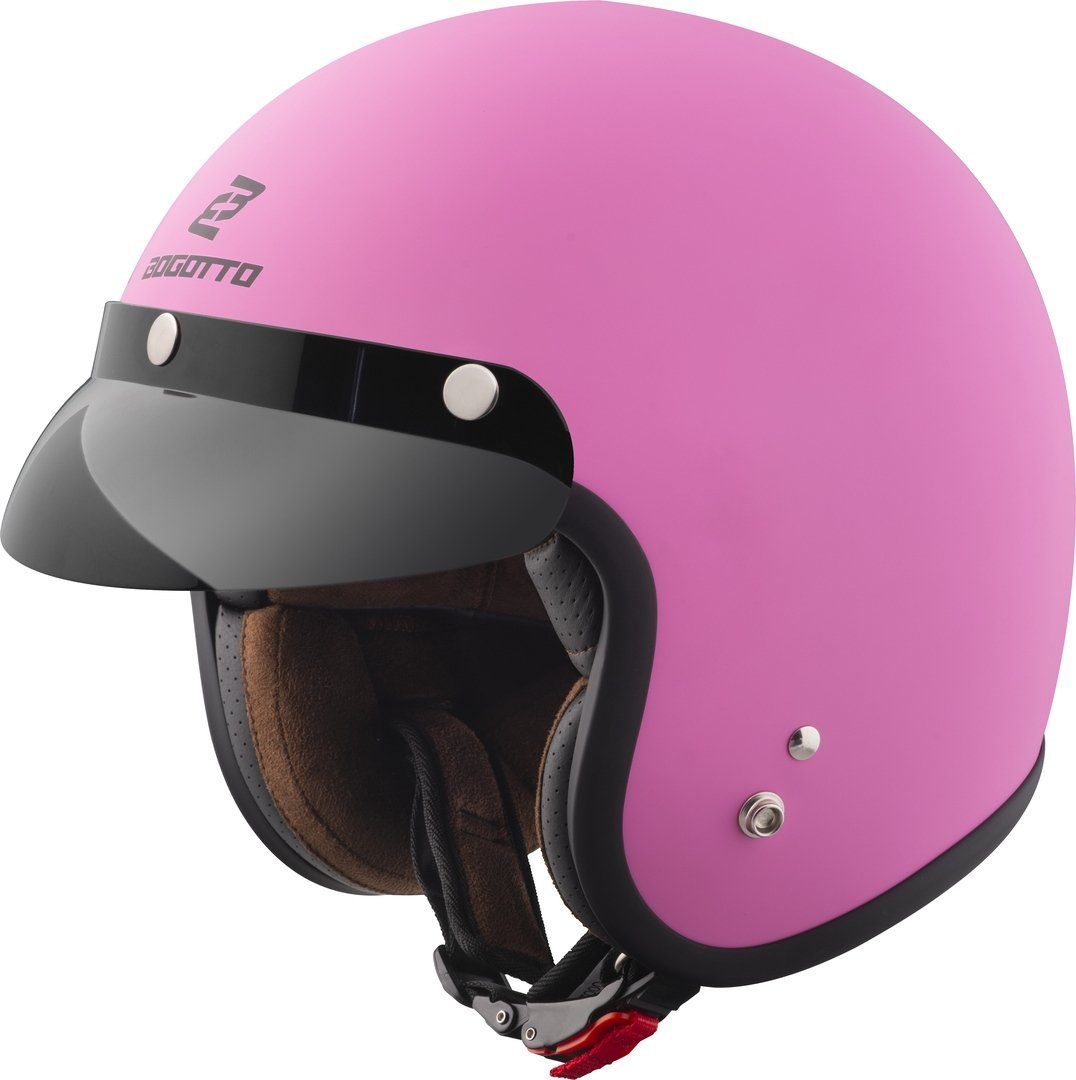 Bogotto Motorradhelm H541 Solid Jethelm, geeignet für Brillenträger