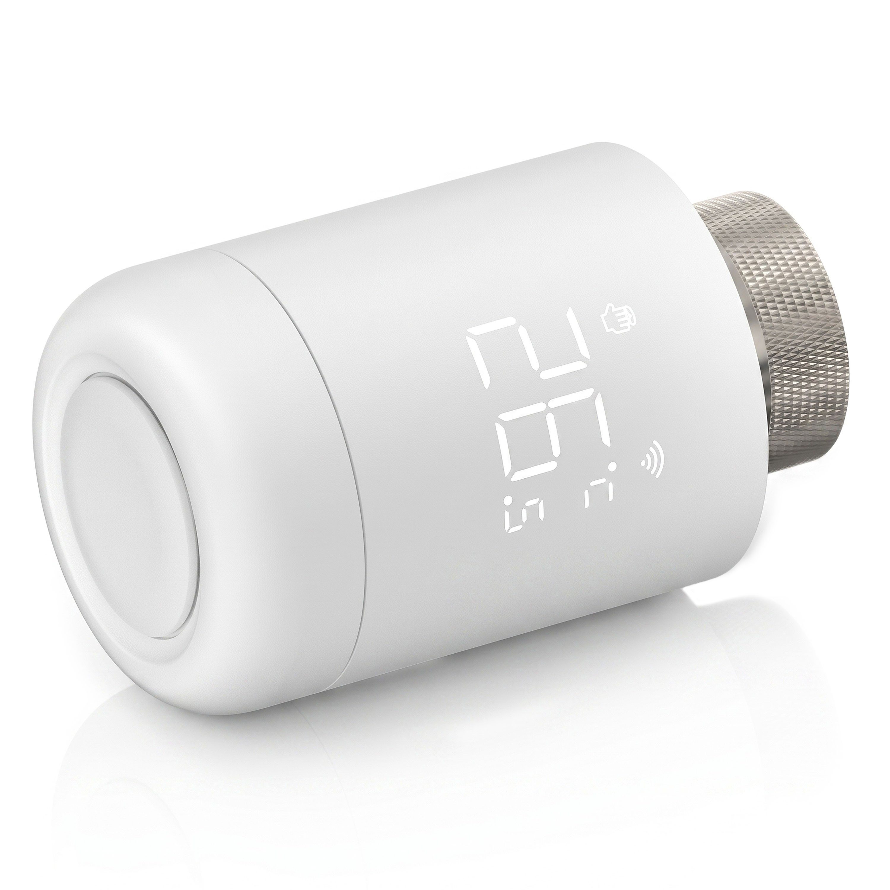 Brandson Heizkörperthermostat WLAN, Tuya Smart App, 7-Tage-Programm, (1 St., Inkl. Adapter für Danfoss RA, RAV, RAVL, Caleffi, Giacomini und M28) Fenster-Offen-Erkennung, Frostschutz, Drehregler und LED-Display