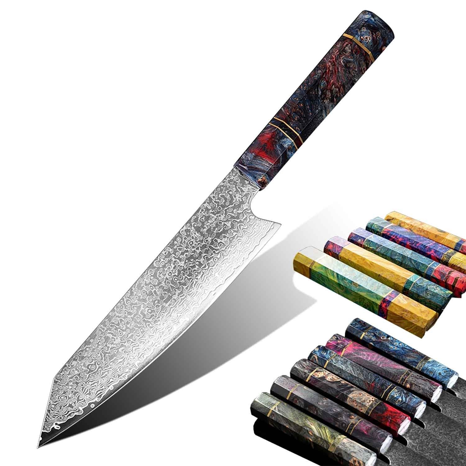 Muxel Kochmesser Santoku Damastmesser, das Koch und Küchenmesser, perfekt ausbalanciert