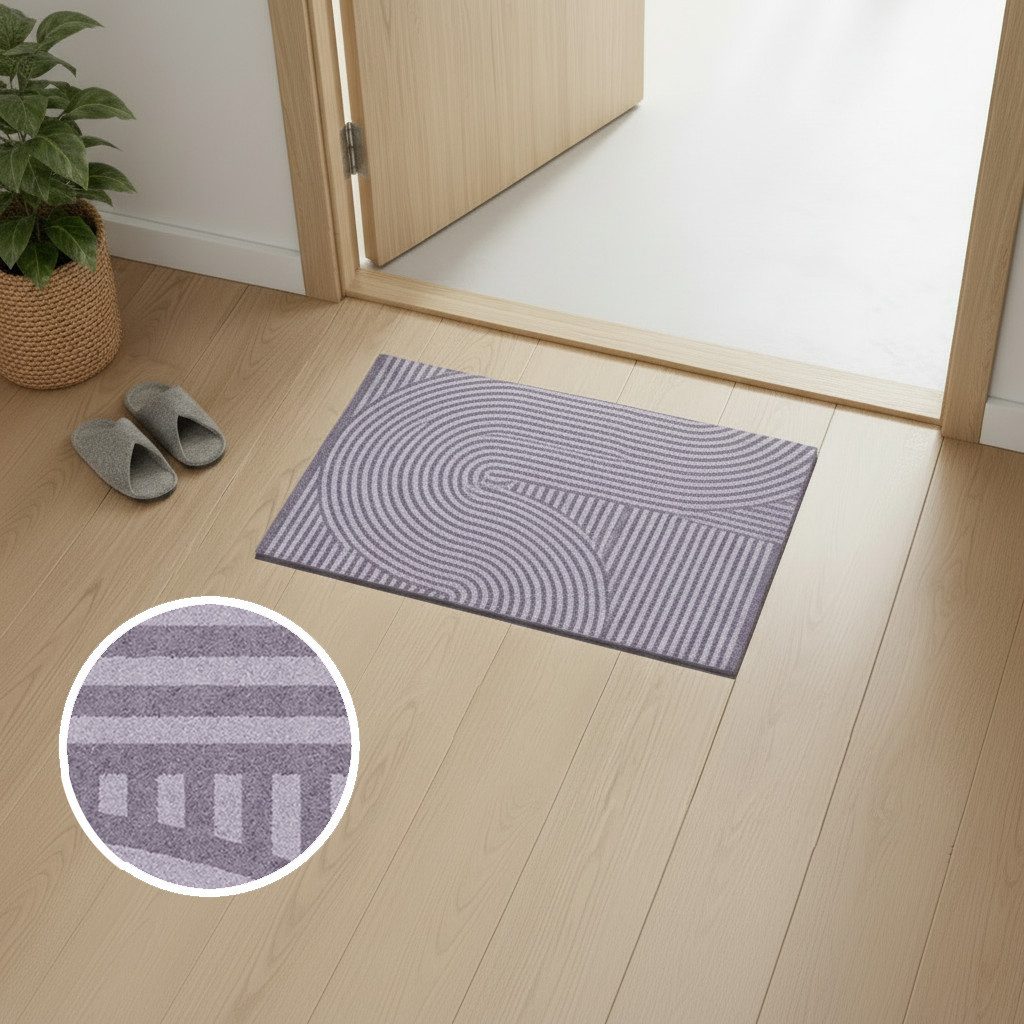 OTTO home Fußmatte Sammo, Schmutzfangmatte, Teppich, für Hausflur und Wohnbereiche, rechteckig, Höhe: 5 mm, Indoor, Eingangsmatte, Design, Scandi, Zen, rutschfeste Unterseite