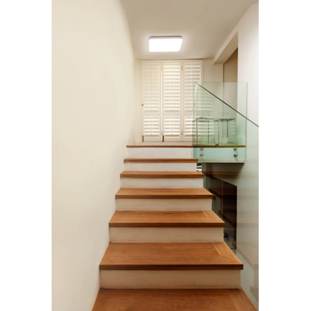 Ledvance Deckenleuchte Steel, 60W, warmweiß, 4450lm, 3000K, 530x530mm, warmweiß