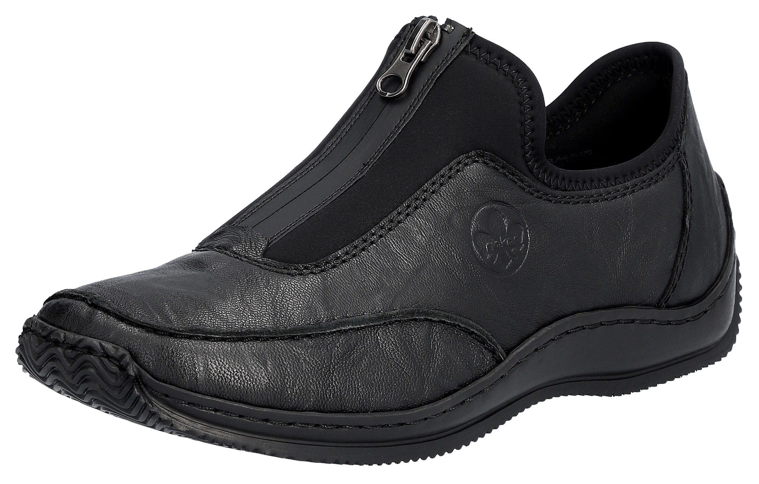 Rieker Slipper Halbschuh, Freizeitschuh mit Reißverschluss für einfacheres günstig online kaufen