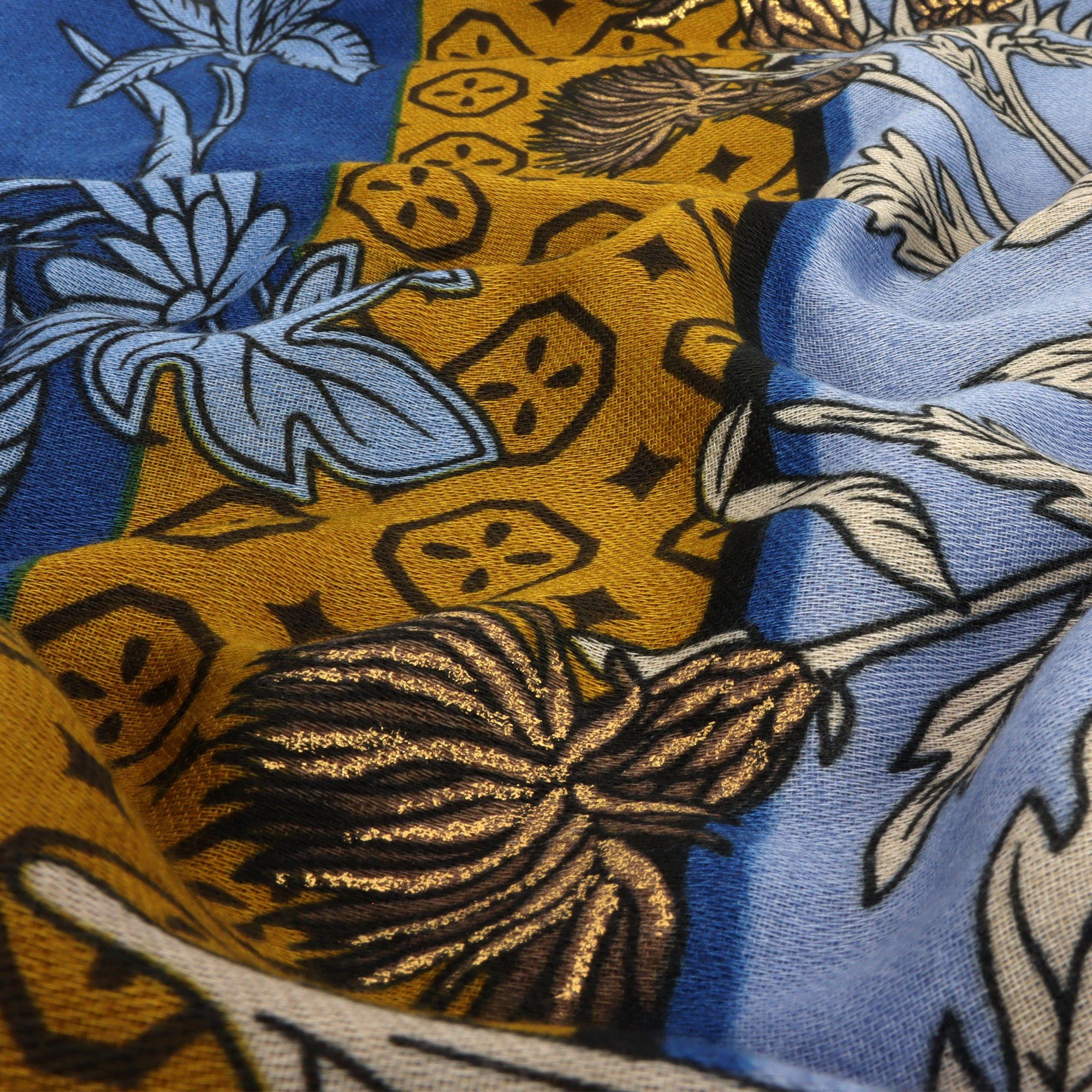 Modeschal blau ZEBRO Distel Schal