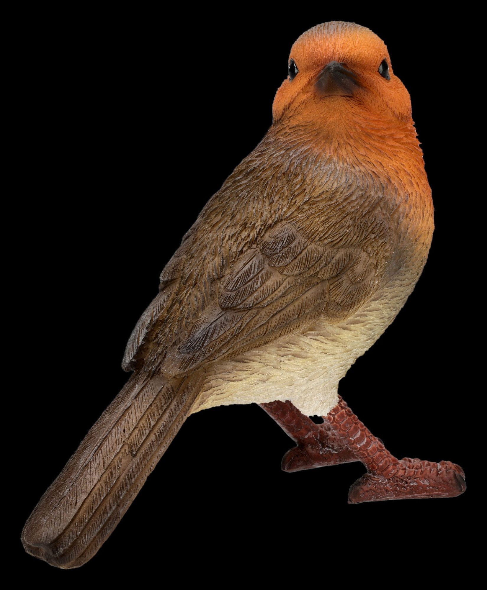 Figuren Shop GmbH Gartenfigur Rotkehlchen Figur – Vogel Gartenfigur naturgetreu Tierdeko 12 cm Deko