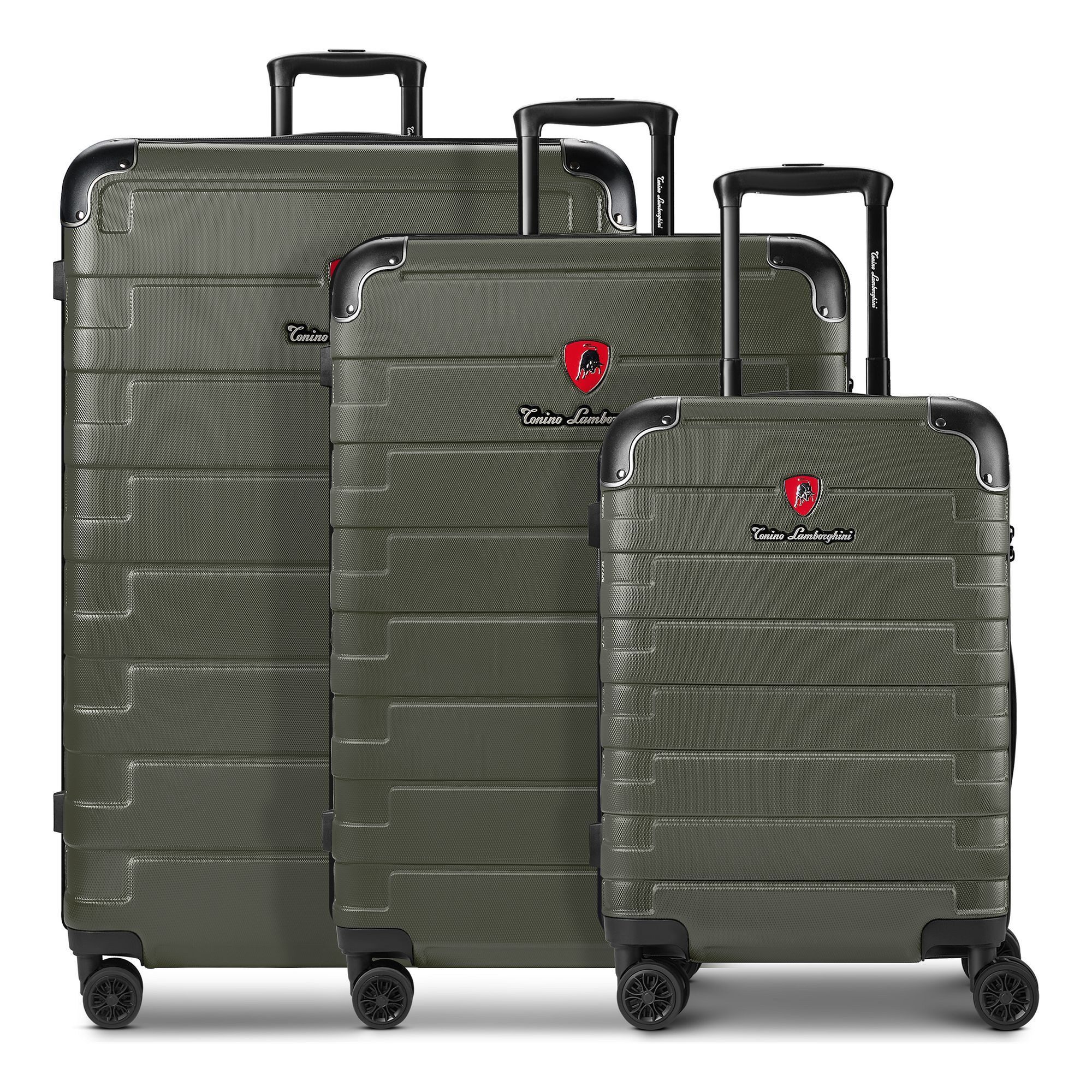 Tonino Lamborghini Trolleyset Milano, 4 Rollen, (3-teilig, 3 tlg), ABS