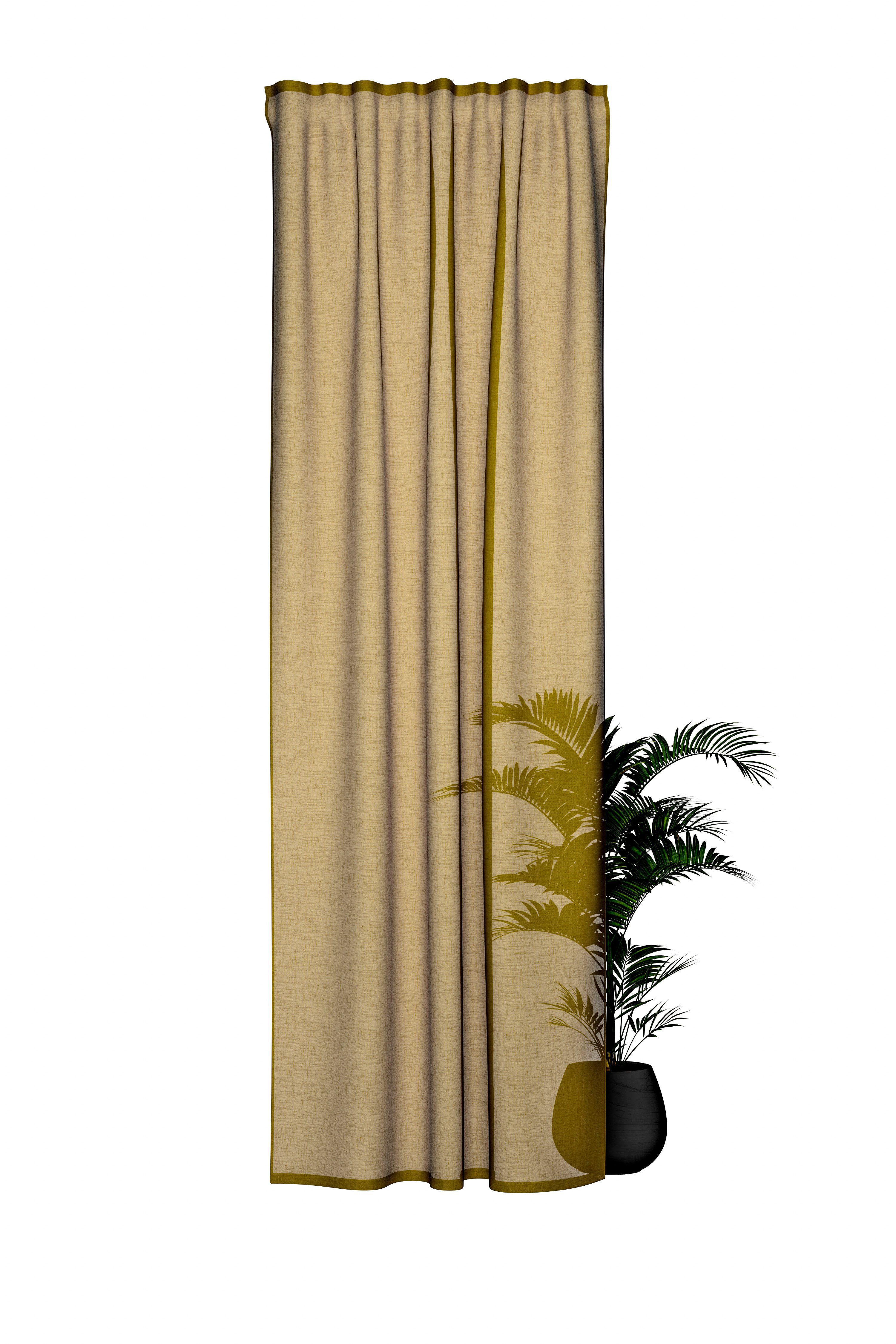 HOMING Gardine Oskar (1 St), verdeckte Schlaufen, halbtransparent, Fertigschal