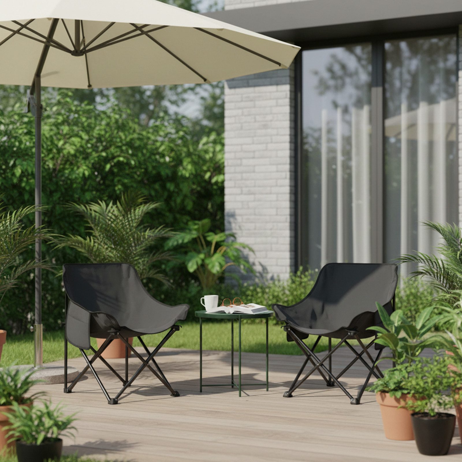 SUNULA Campingstuhl Campingstuhl Faltbar Angelstuhl Klappsessel mit Tragetasche für Garten (1 St), Klappstuhl Gartenstuhl bis zu 100 kg