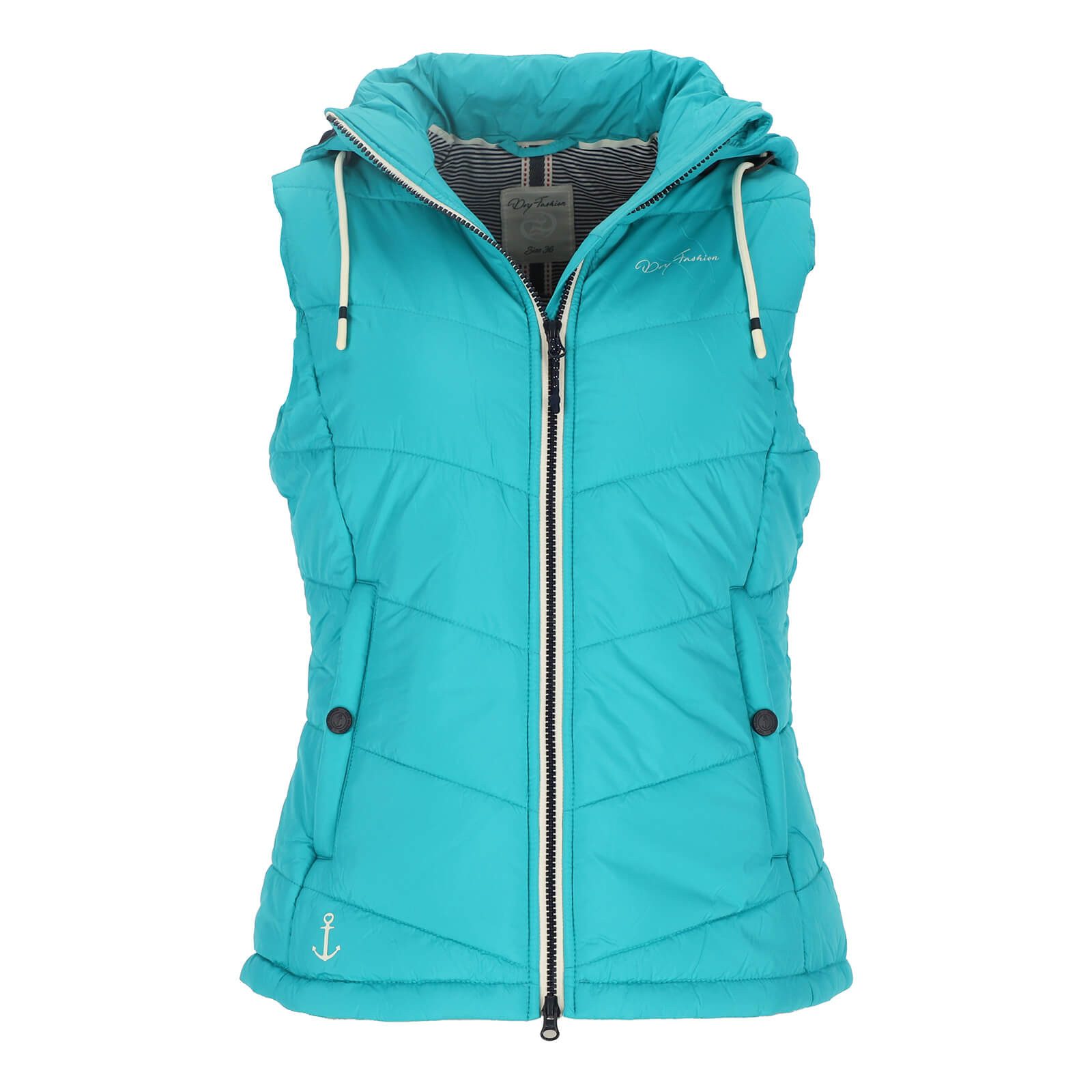 Dry Fashion Steppweste Damen Weste Rügen mit abnehmbarer Kapuze und taillie günstig online kaufen