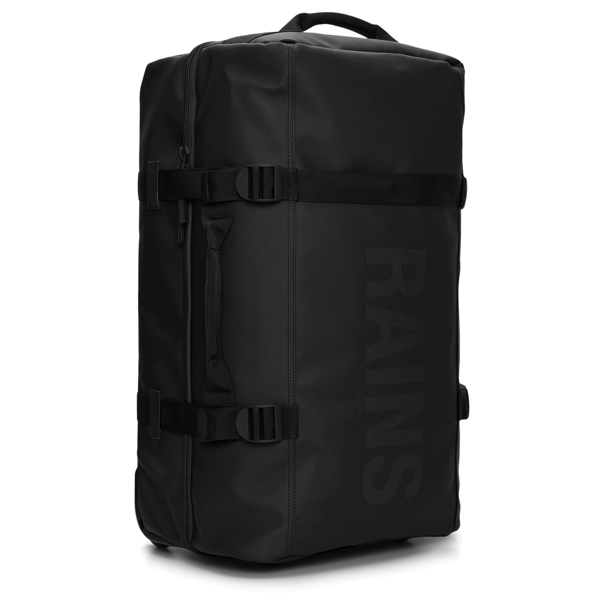 Rains Reisetasche Texel Checkin Bag W3 - Rollenreisetasche 64 cm (black)