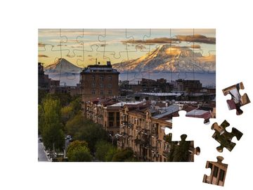 puzzleYOU Puzzle Eriwan mit Berg Ararat, Armenien, 48 Puzzleteile, puzzleYOU-Kollektionen Armenien