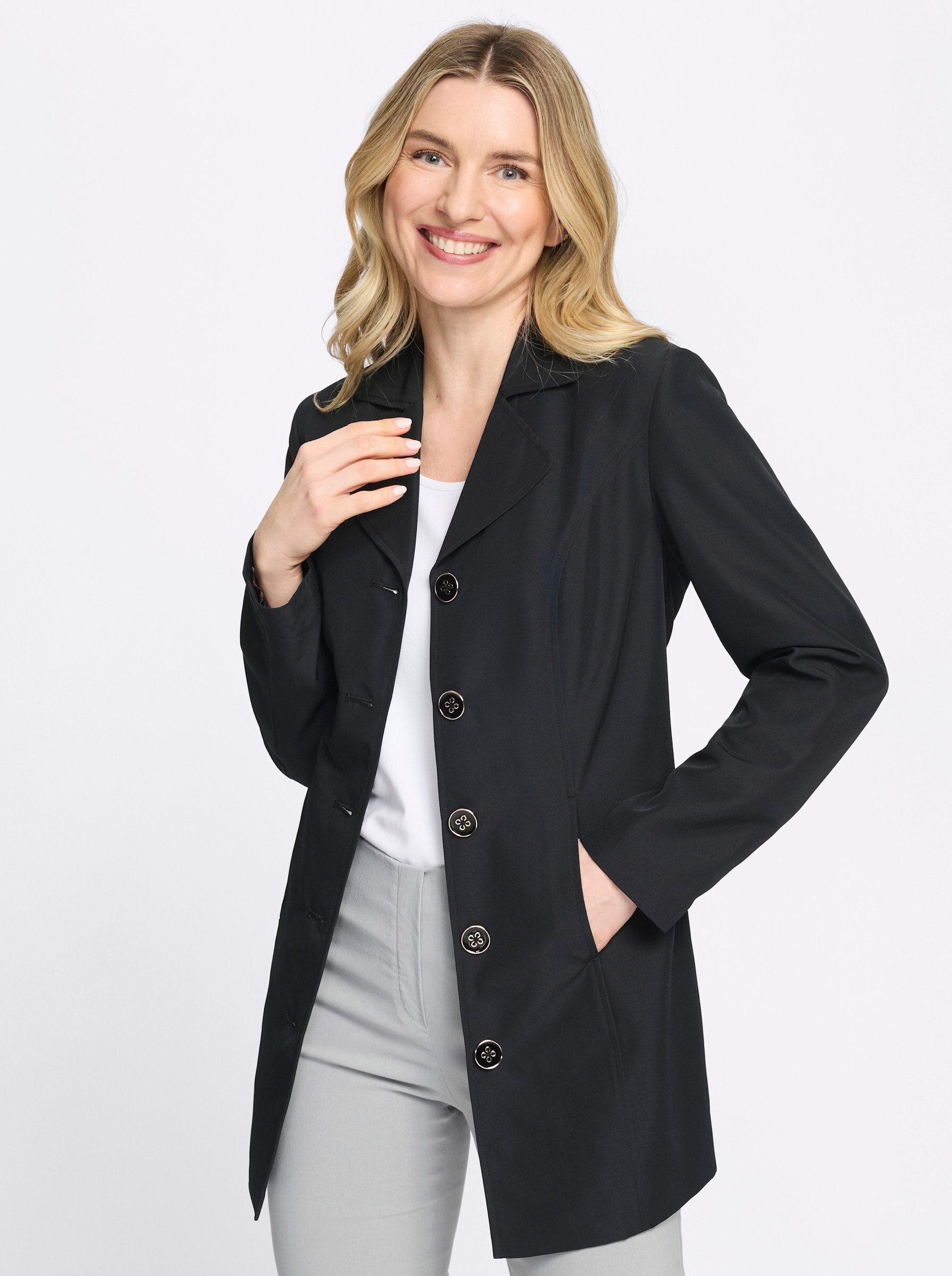 Sieh an! Blusenblazer Longblazer Langarm