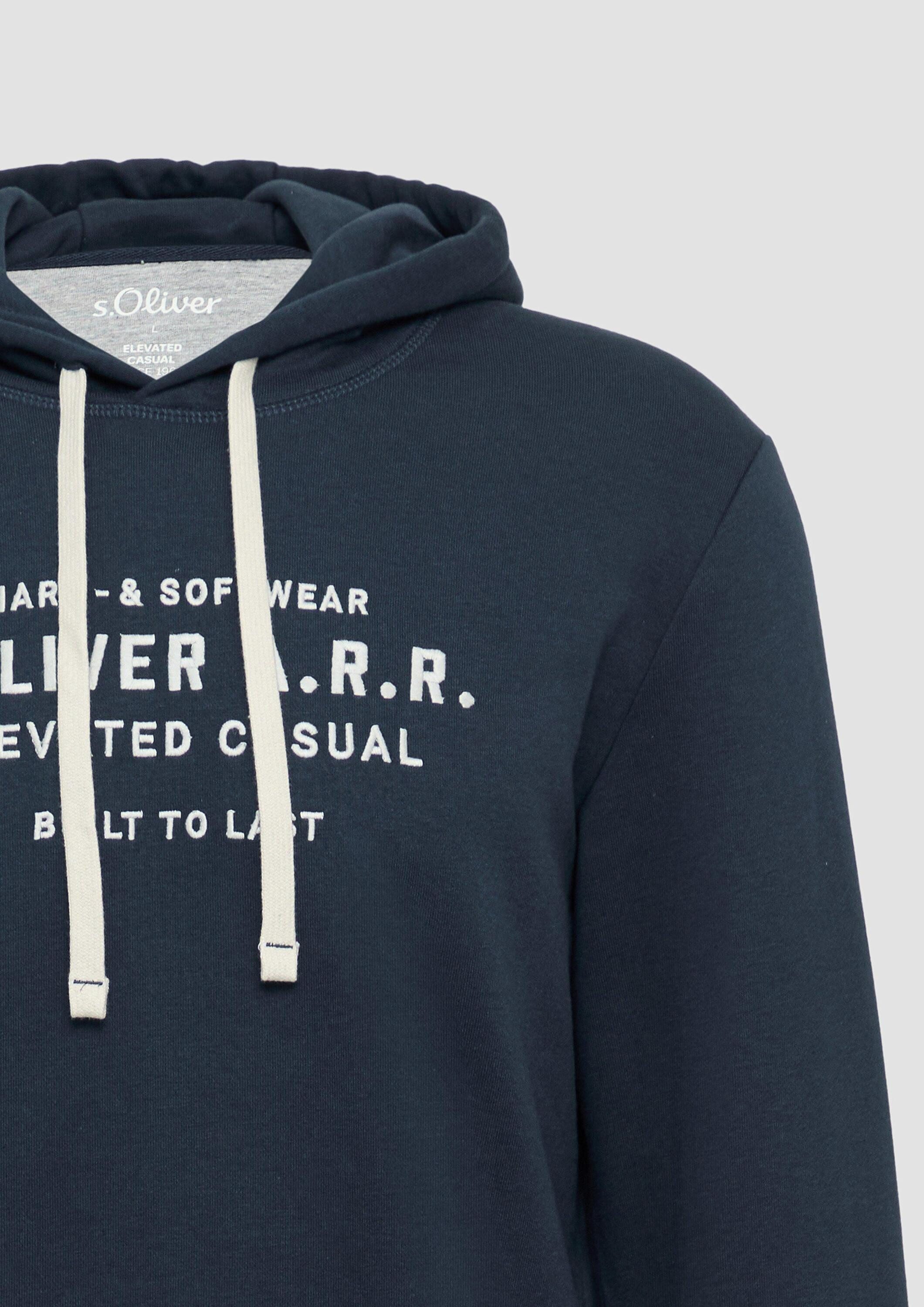 s.Oliver Sweatshirt Sweatshirt Hoodie aus Sweat-Ware mit Stickerei