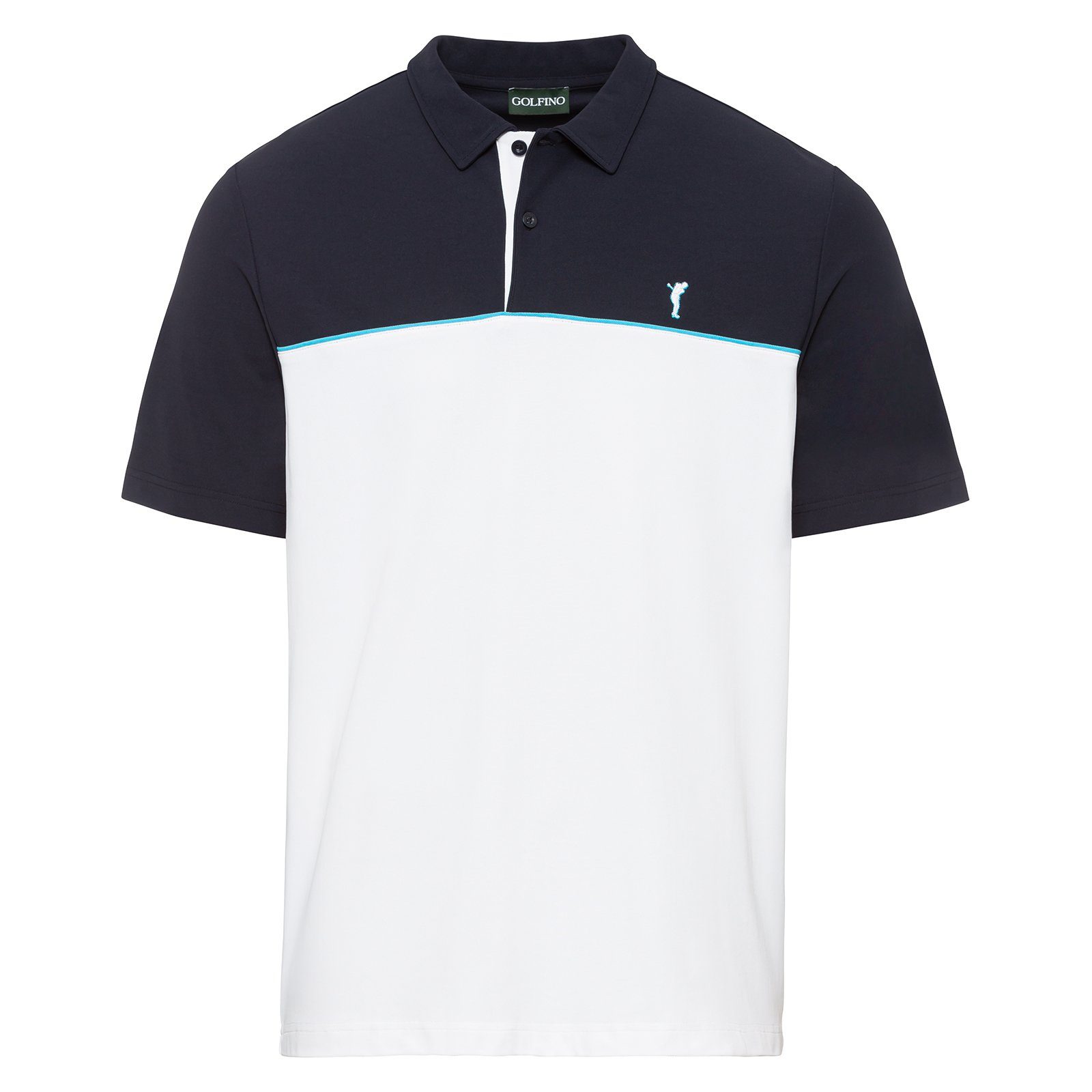 GOLFINO Poloshirt Golfino Solid Performance Moisture Polo Navy