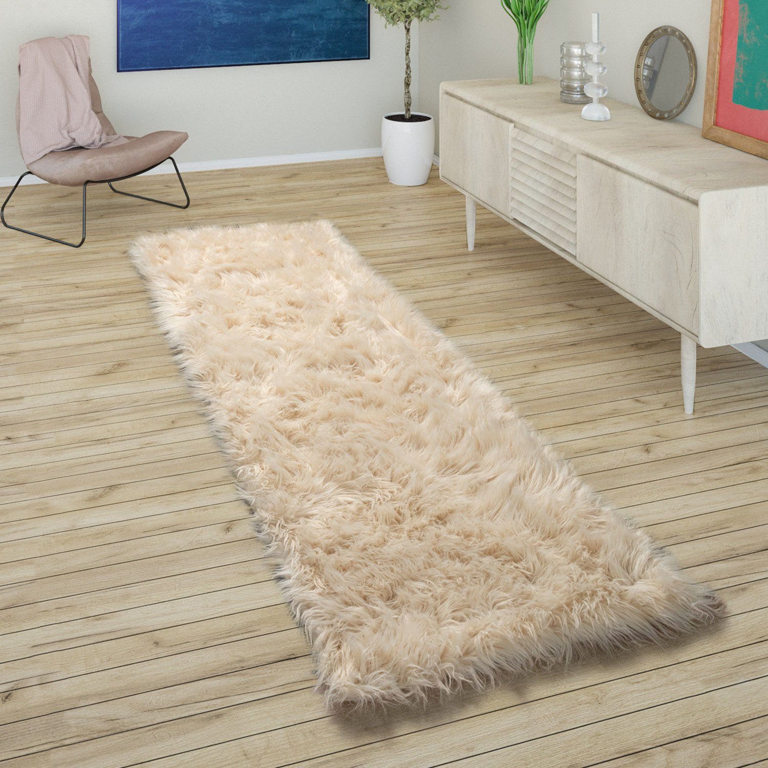 Paco Home Hochflor-Läufer Playa 960, rechteckig, günstig online kaufen