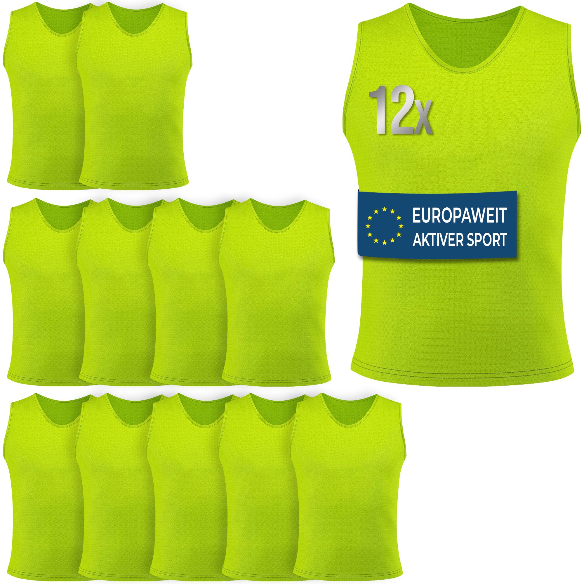 German Wear Trainingsleibchen OKLB02 12er Pack (Spar-Set, 12er-Pack) Fußball Leibchen Trainingsleibchen Markierungshemd