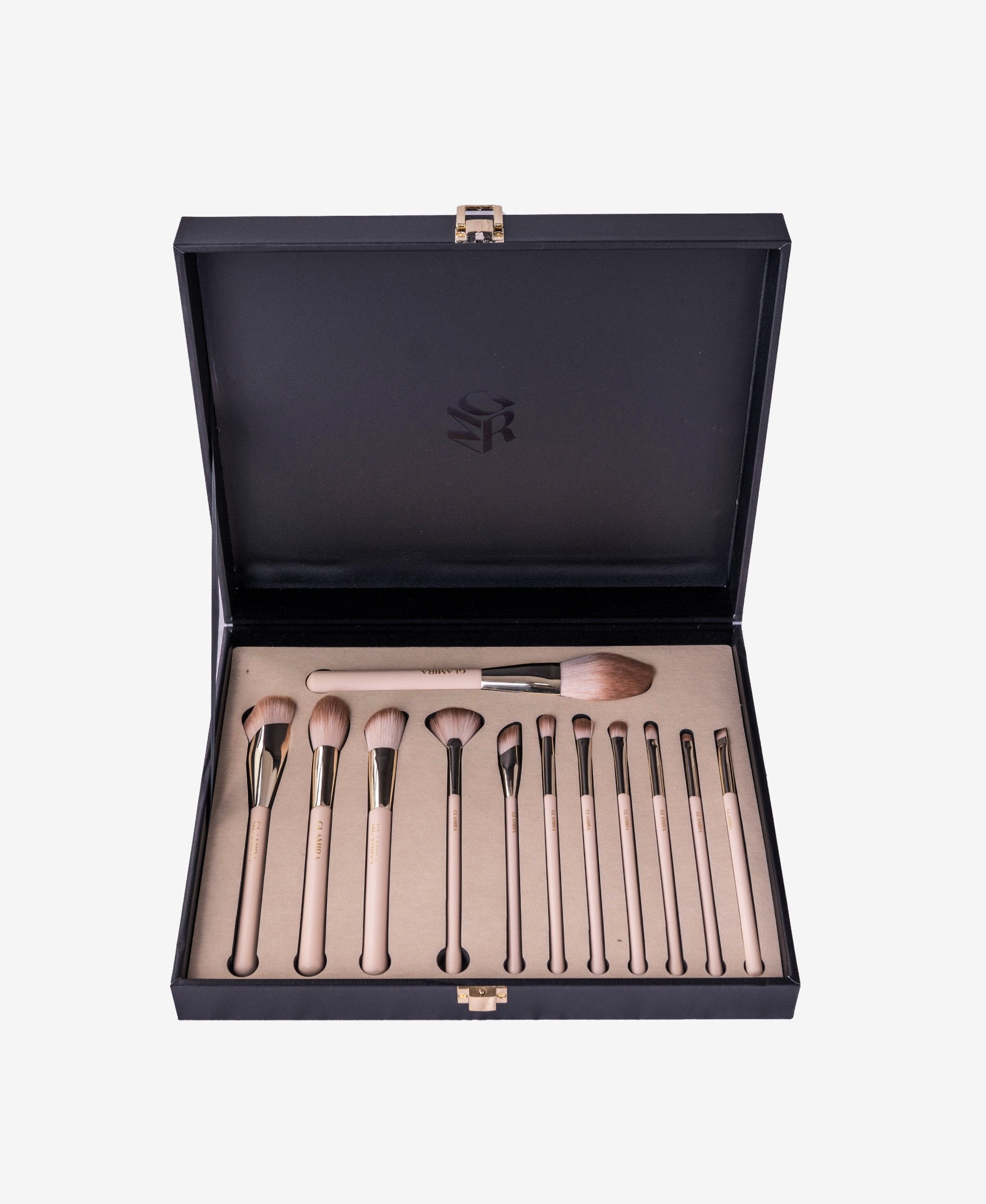 GLAMIRA Kosmetikpinsel-Set Zartrosa Make-up-Pinselset, 12 tlg.