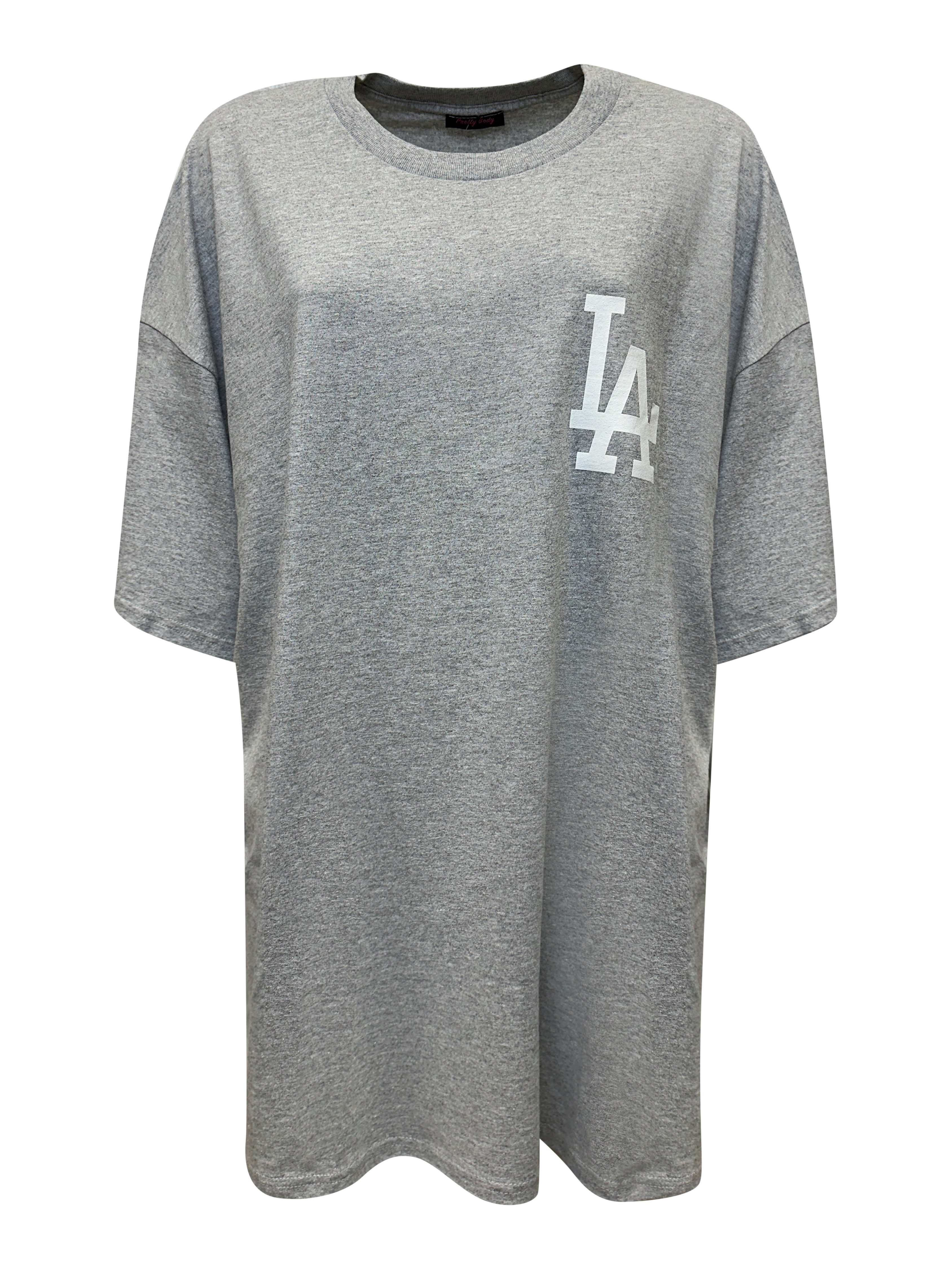 Worldclassca T-Shirt Worldclassca Oversized T-SHIRT LA Print Washed Tee Som günstig online kaufen