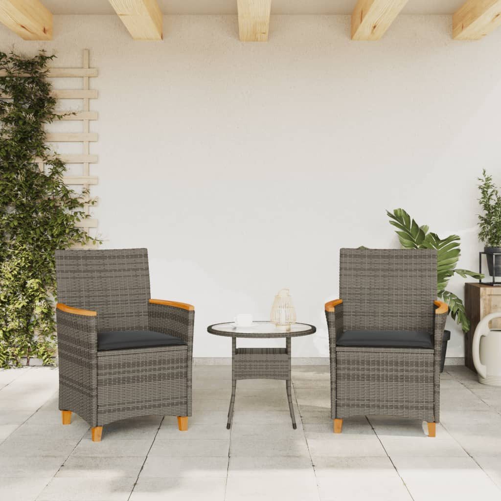 vidaXL Gartenstuhl Gartenstühle mit Kissen 2 günstig online kaufen