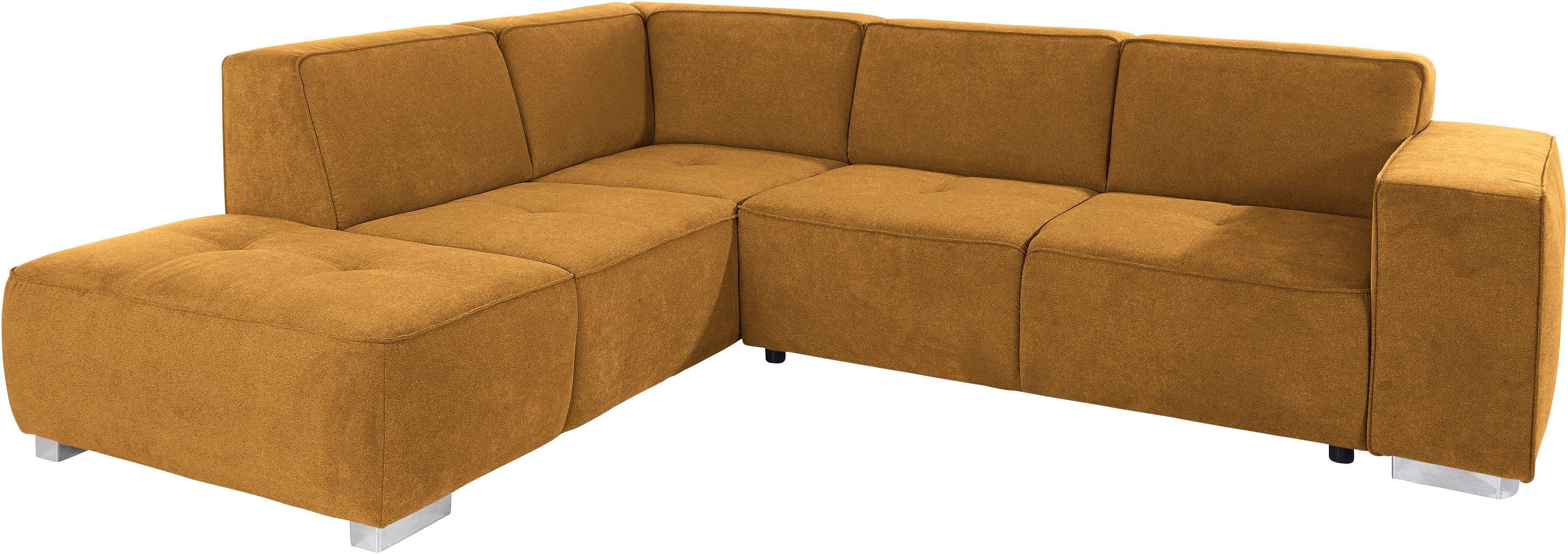 INOSIGN Ecksofa "Sapporo L-Form" wahlweise Bettfunktion oder Sitztiefenvers günstig online kaufen