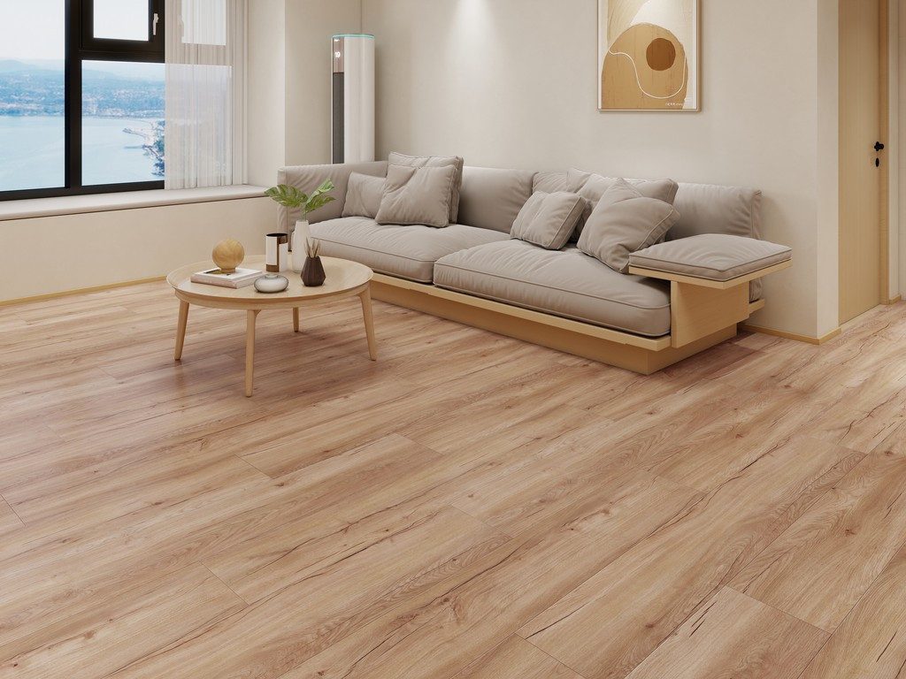 BASICfloor Vinylboden Vinylboden Premium Klickvinyl Eiche Cappuccino Landhausdiele