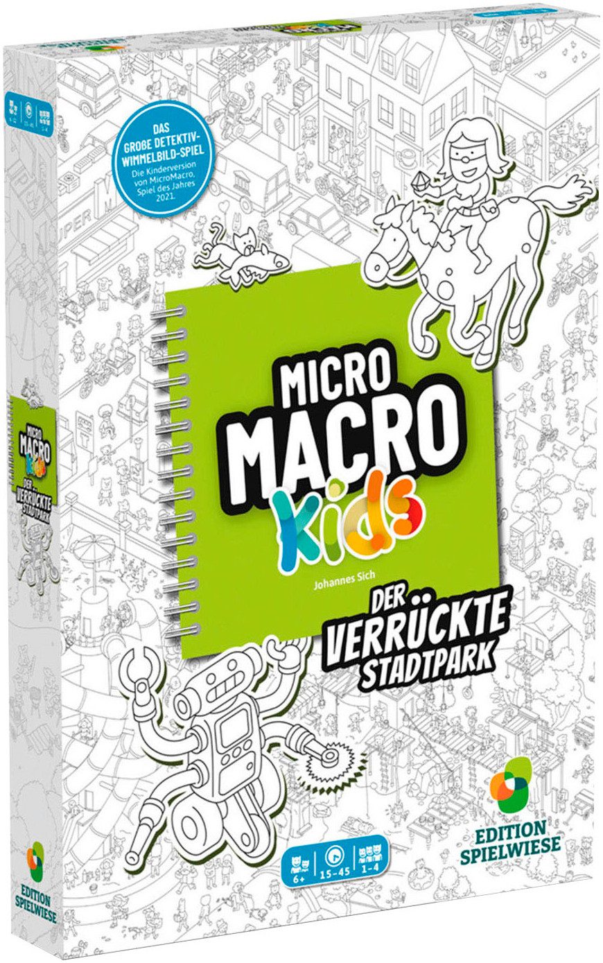 EDITION SPIELWIESE Spiel MicroMacro Kids Der verrückte Stadtpark, Kinderspiel, Made in Germany