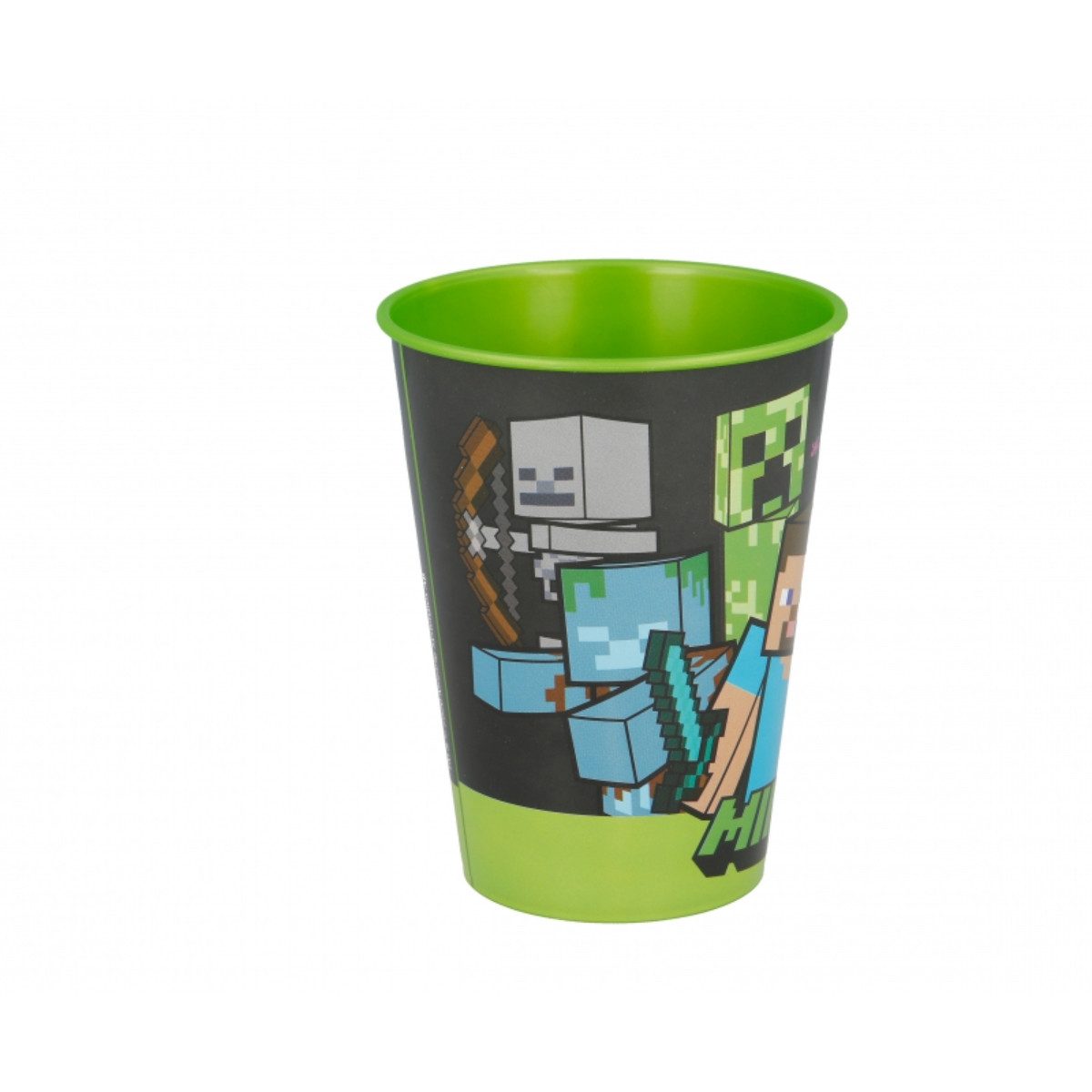 Storline Kinderbecher Minecraft 260 ml Trinkbecher für Kita & Frühstück, Plastik