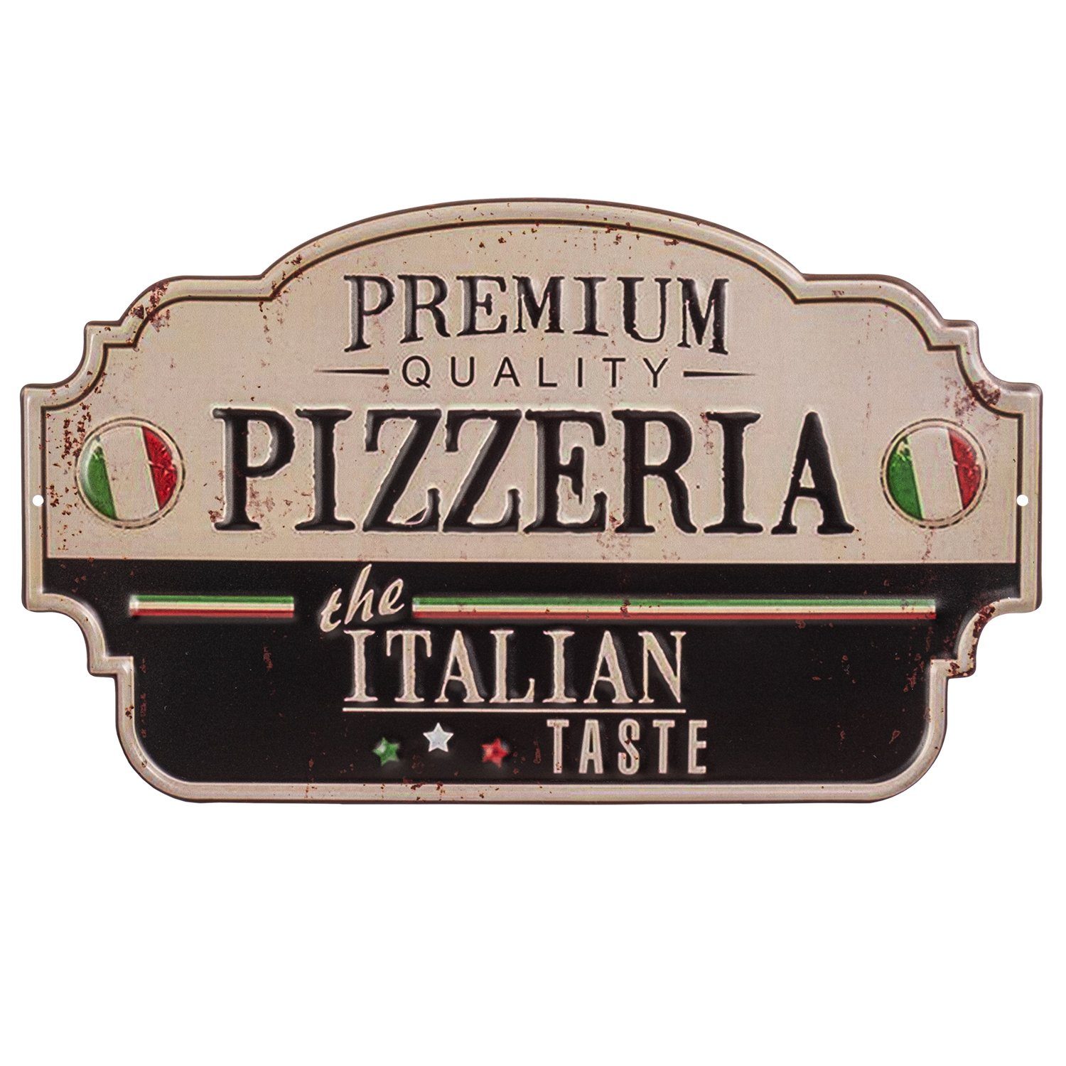 Metallschild Pizzeria Pizza PREMIUM Quality Italien