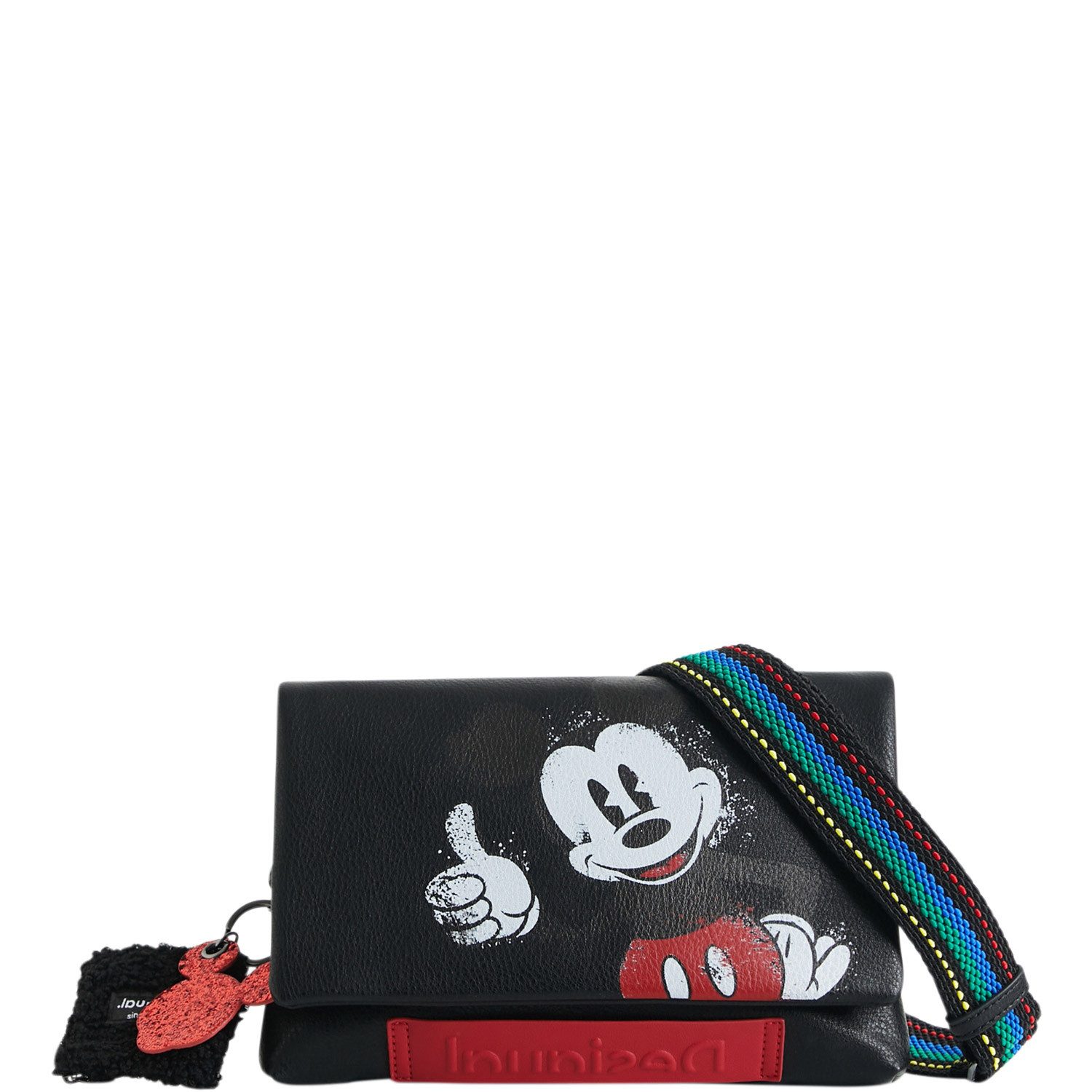 Desigual Umhängetasche Desigual Damen Schultertasche Best Mickey Dortmund Flap schwarz (1, 1-tlg., 1)