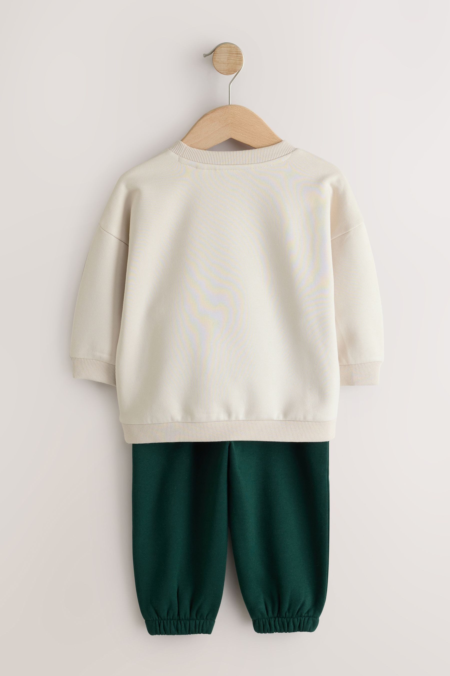 Next Sweatanzug Rundhals-Sweatshirt mit Print und Jogginghose (2-tlg)