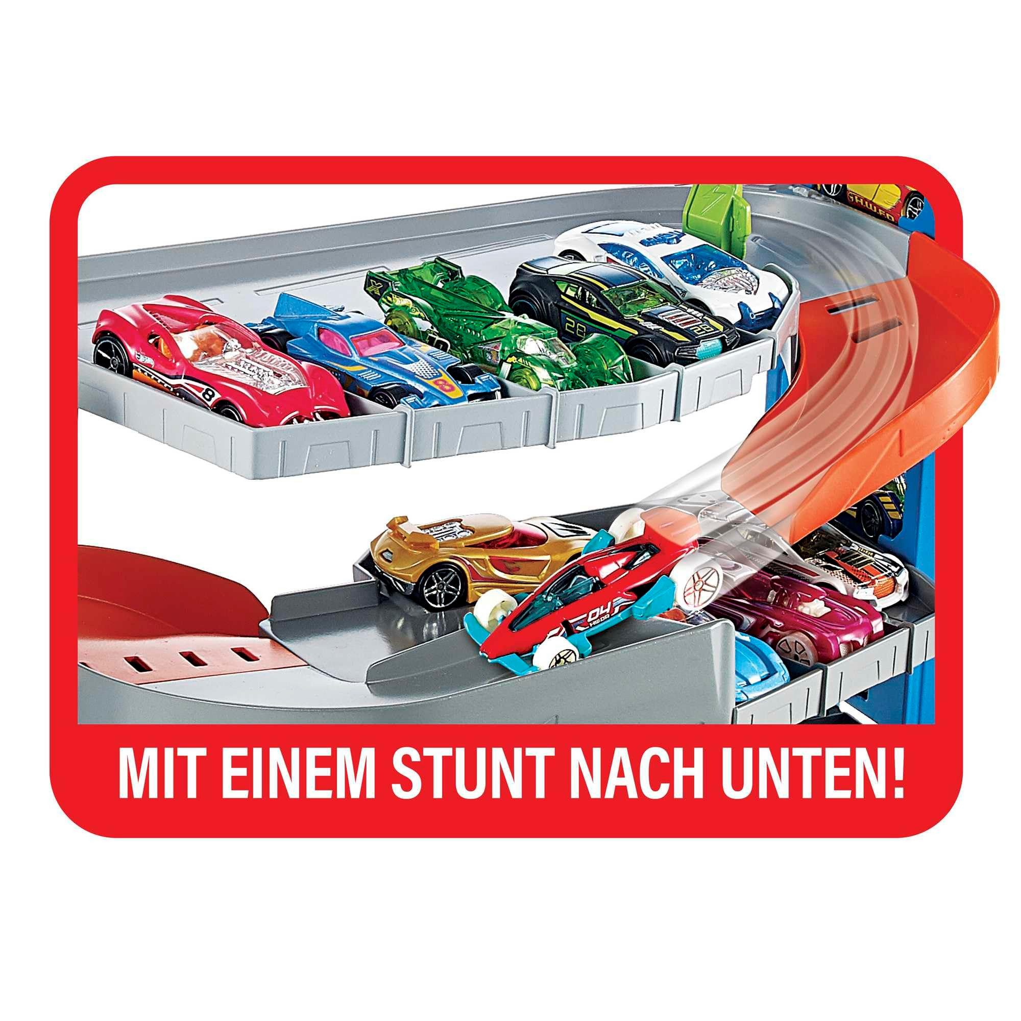 Hot Wheels Modellauto City Stunt-Garage Parkhaus, Hot Wheels Spielset