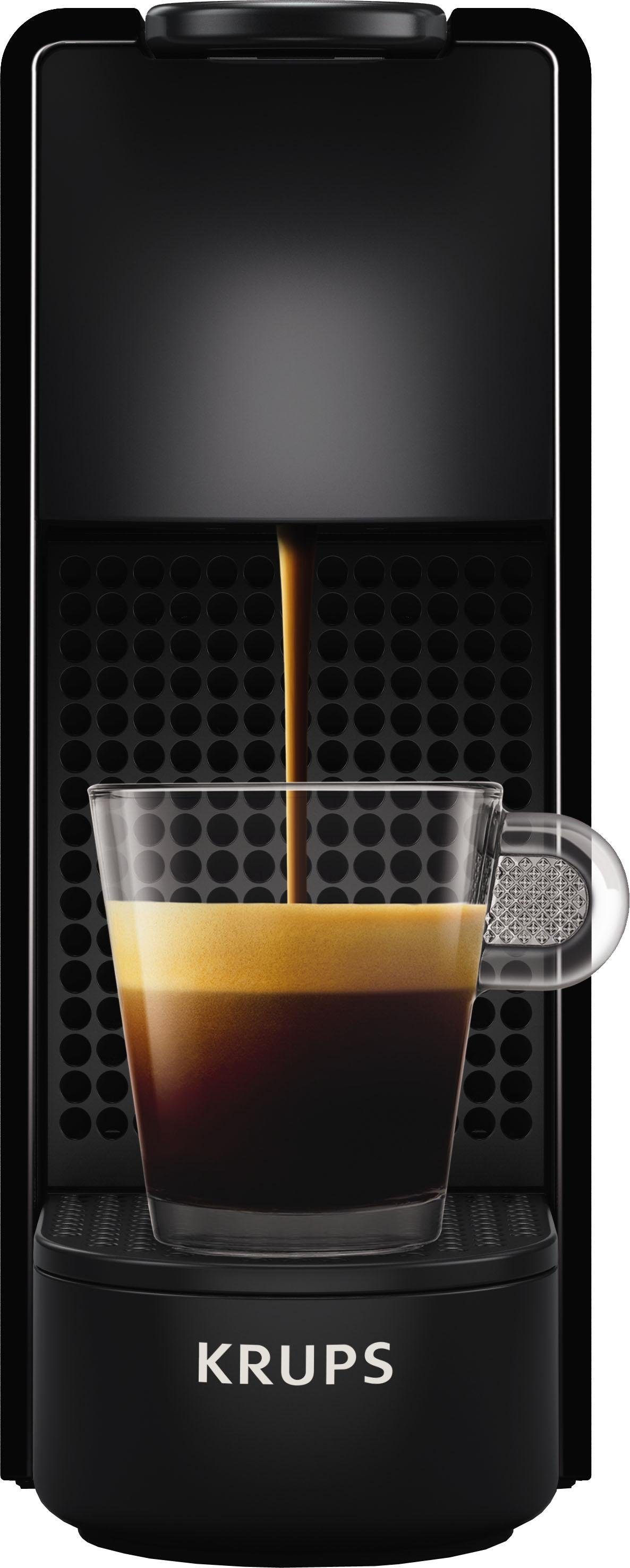 Nespresso Kapselmaschine XN1108 Willkommenspaket Krups, Kapseln 19 von 14 mit inkl. Bar, Mini Essenza Pumpendruck