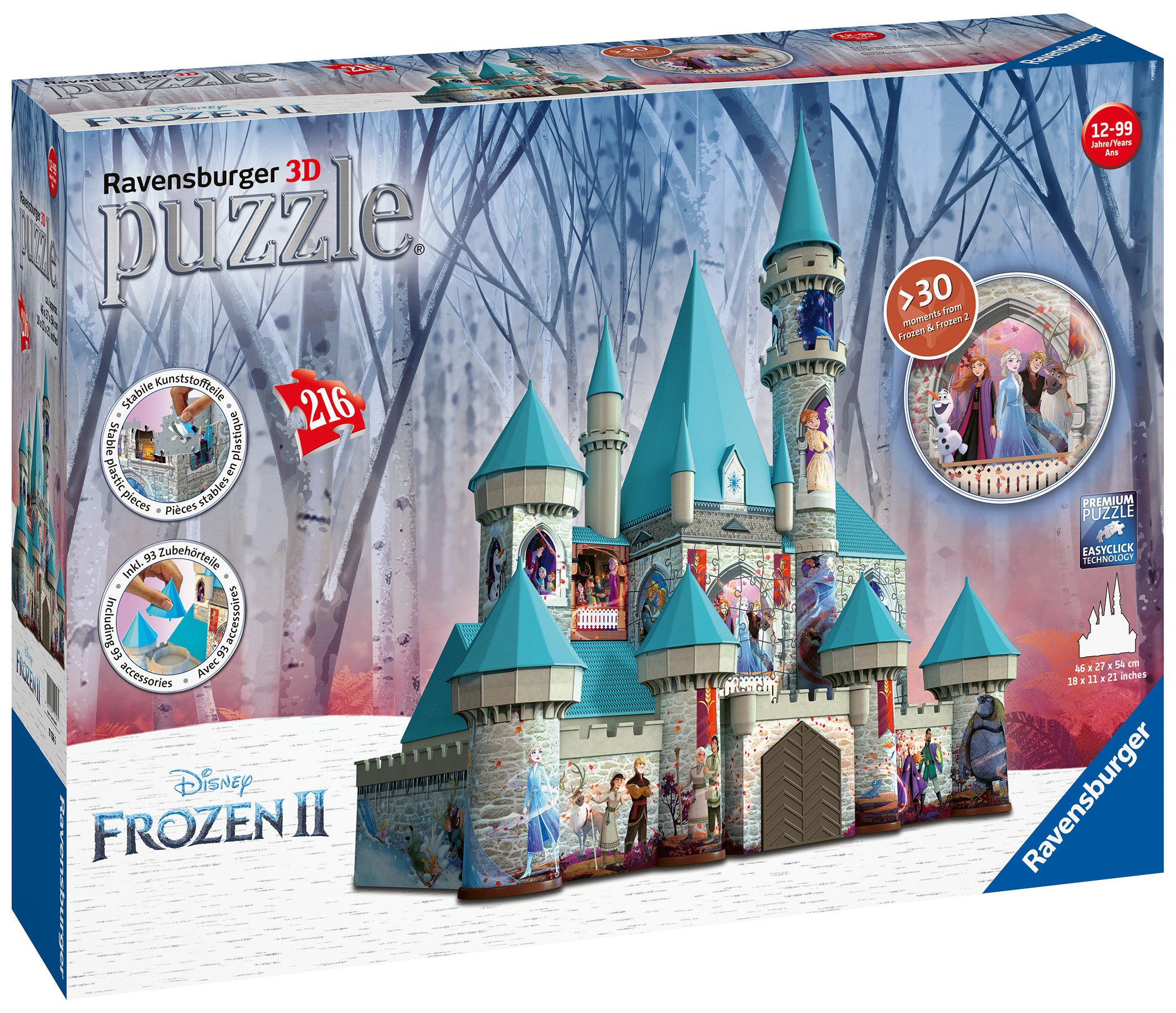 Ravensburger 3D пазлы Ravensburger 11156 Frozen 2 Schloss 3D Пазлы, 216 Пазлыteile, Made in Europe