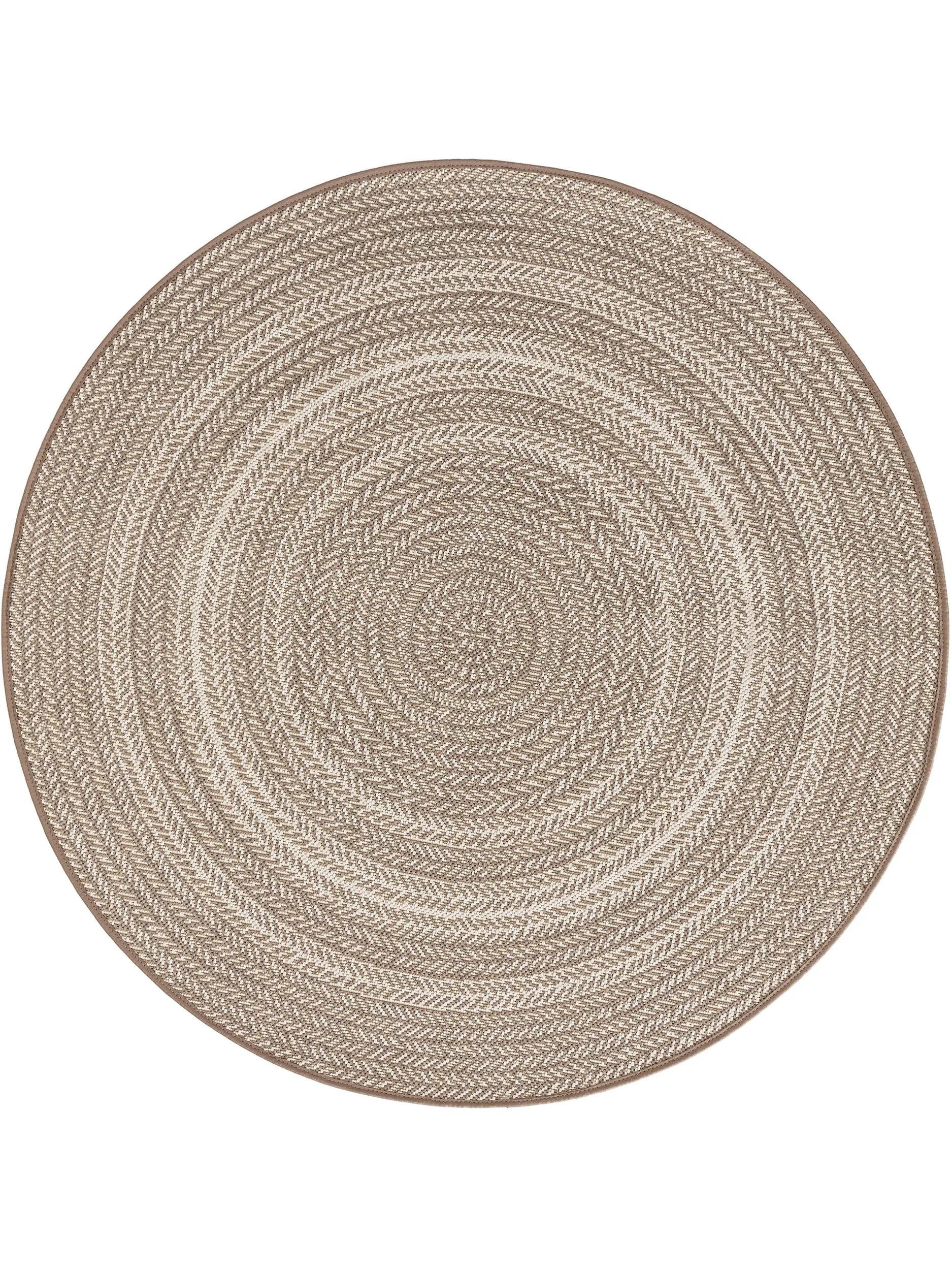 benuta Outdoorteppich Metro, rund, Höhe: 5 mm, In- & Outdoorteppich, Robust für Garten, Terrasse, Balkon, Küche