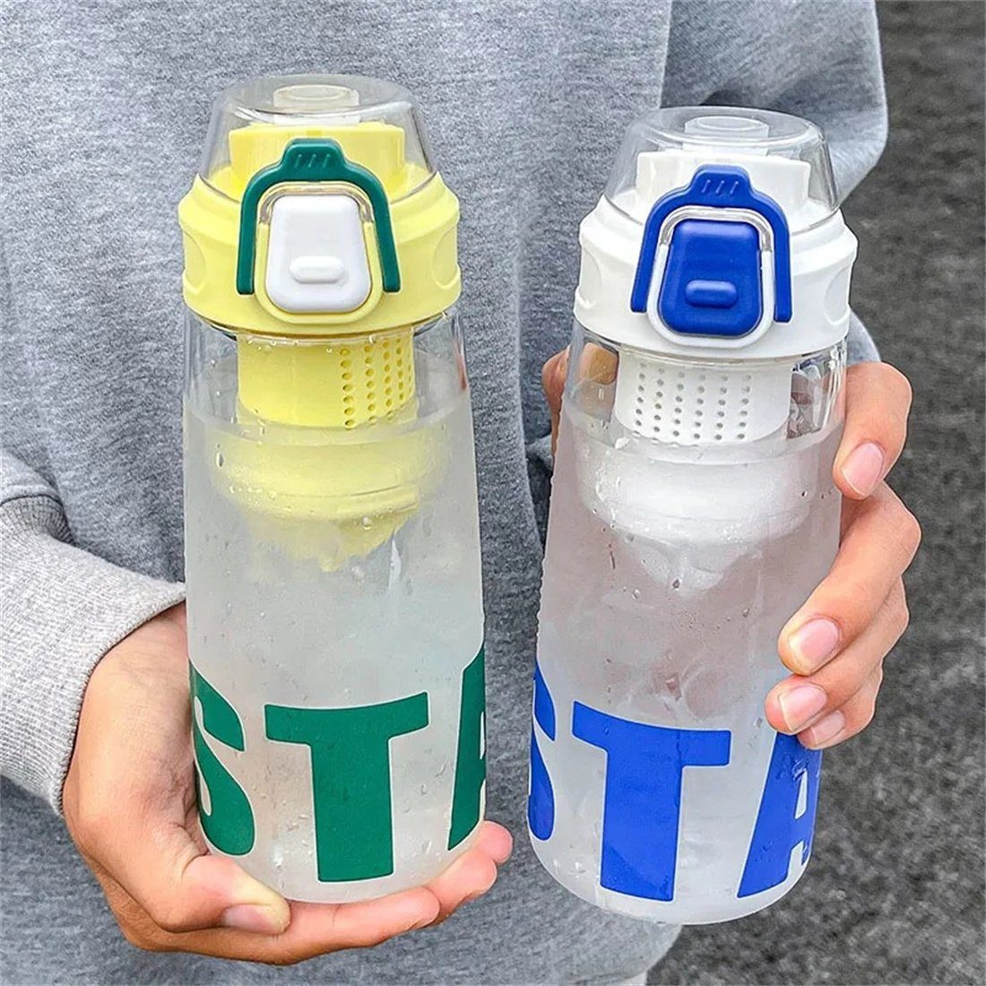 DÖRÖY Trinkflasche Kreativer tragbarer 620ml Outdoor-Sportbecher blau Teekessel, Trinkbecher