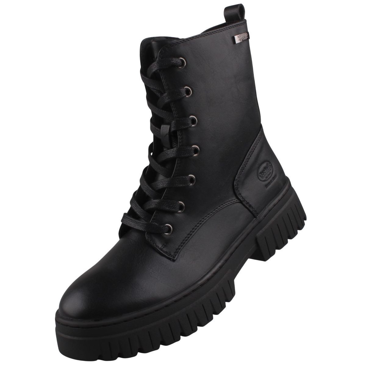Dockers by Gerli 59BI202-610100 Stiefelette Damen-Schnürstiefel mit Reißverschluss