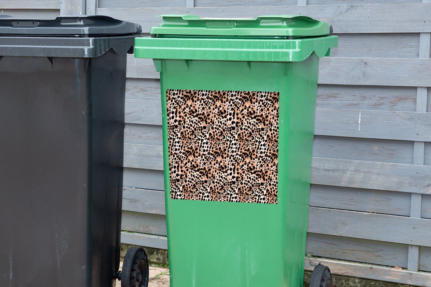 Tiere Tierdruck Container, Mülleimer-aufkleber, Wandsticker MuchoWow - Tiger (1 St), Mülltonne, - Sticker, Abfalbehälter